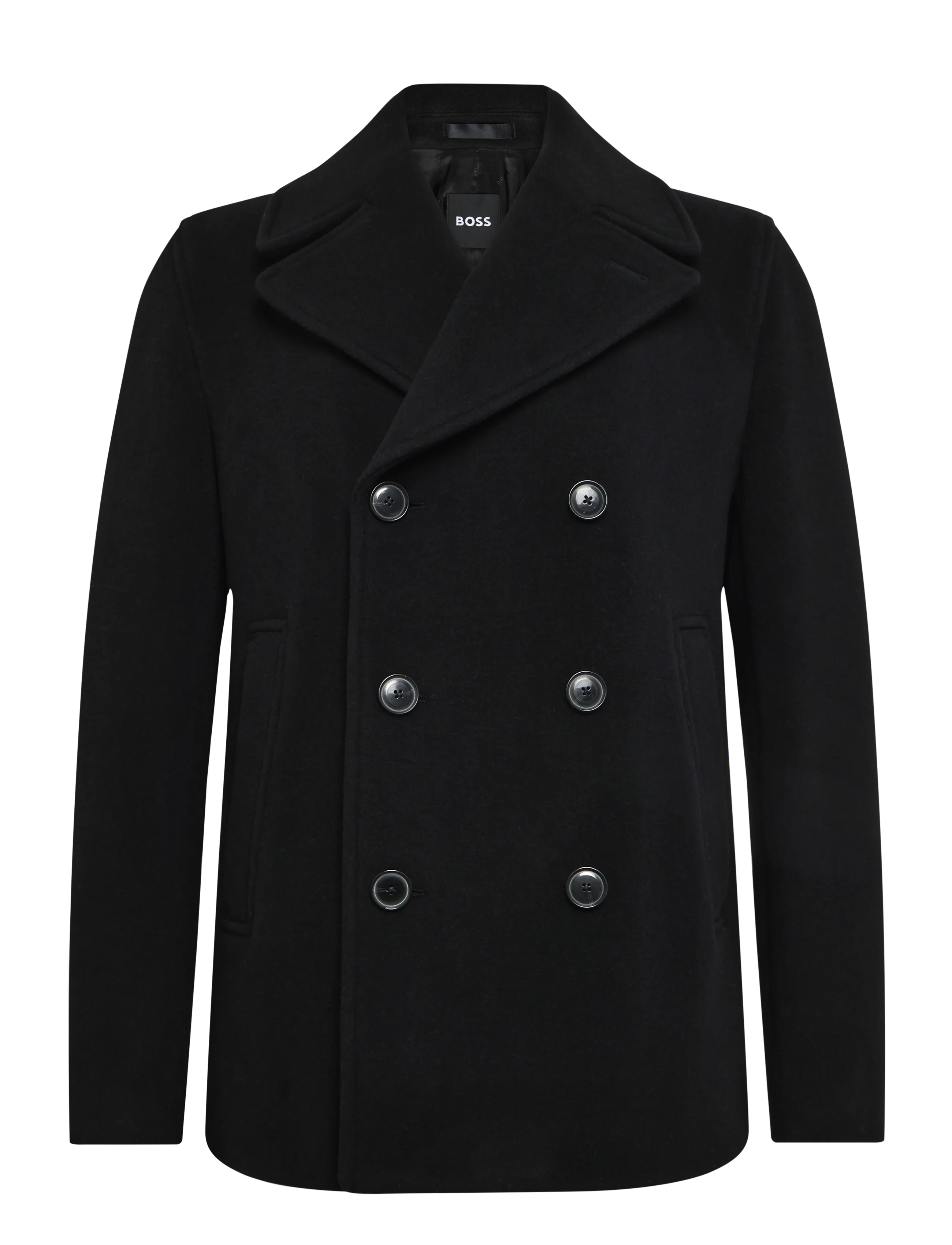 BOSS H-Hyde-Peacoat-264 - New arrivals - BLACK / black