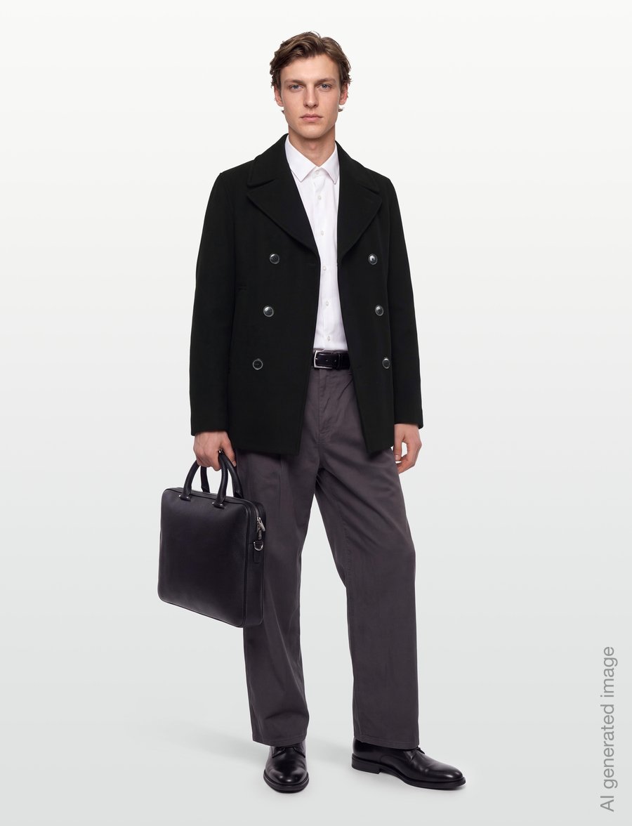 BOSS - H-Hyde-Peacoat-264 - winter jackets - black - 0