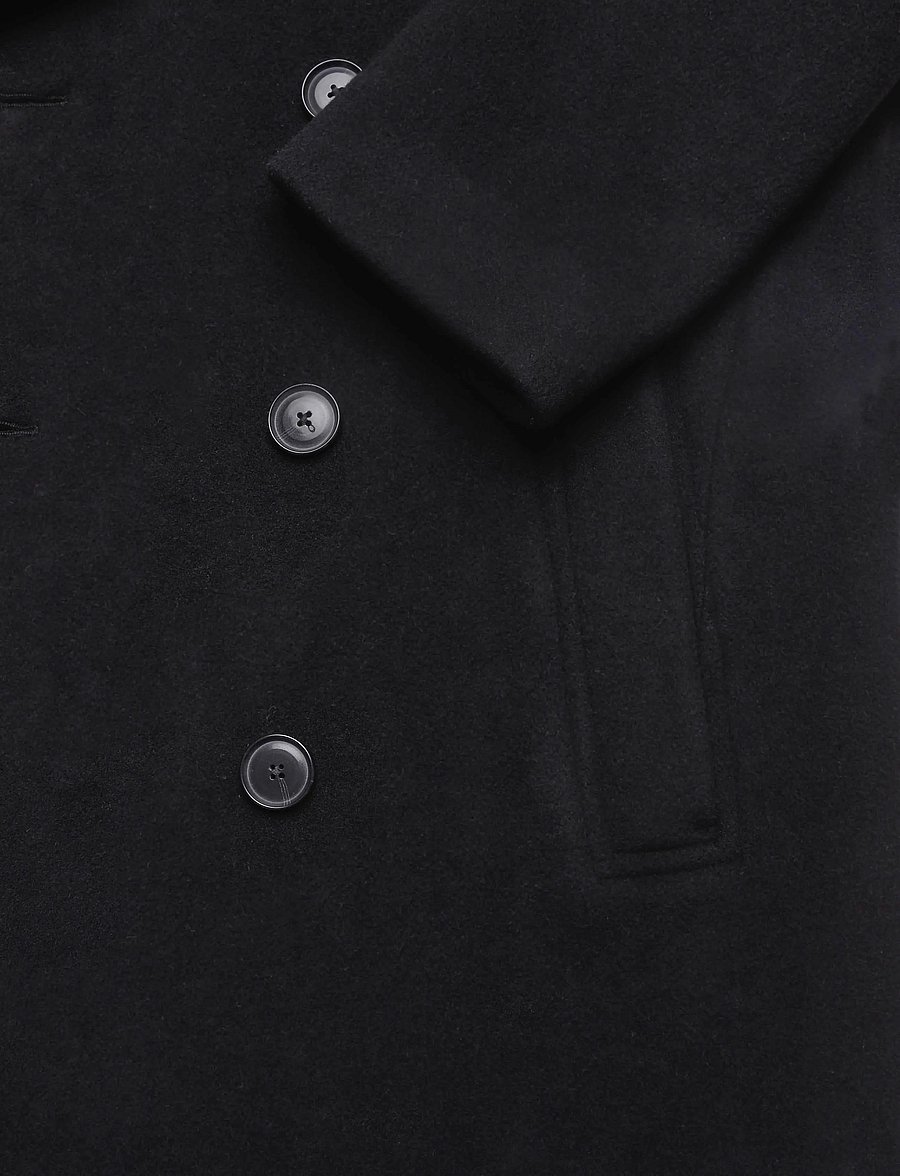 BOSS - H-Hyde-Peacoat-264 - uldfrakker - black - 4