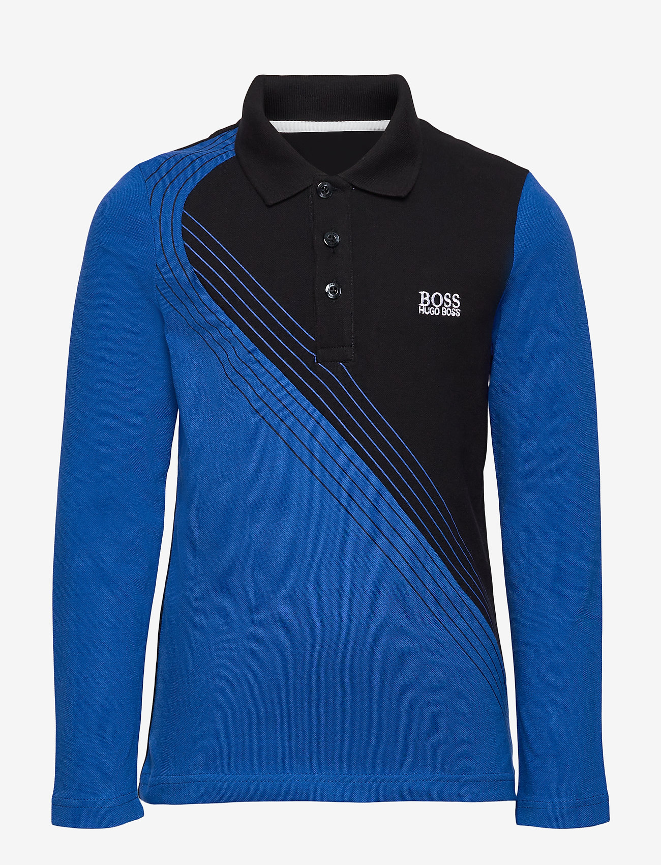 BOSS - LONG SLEEVE POLO - blue  black - 0