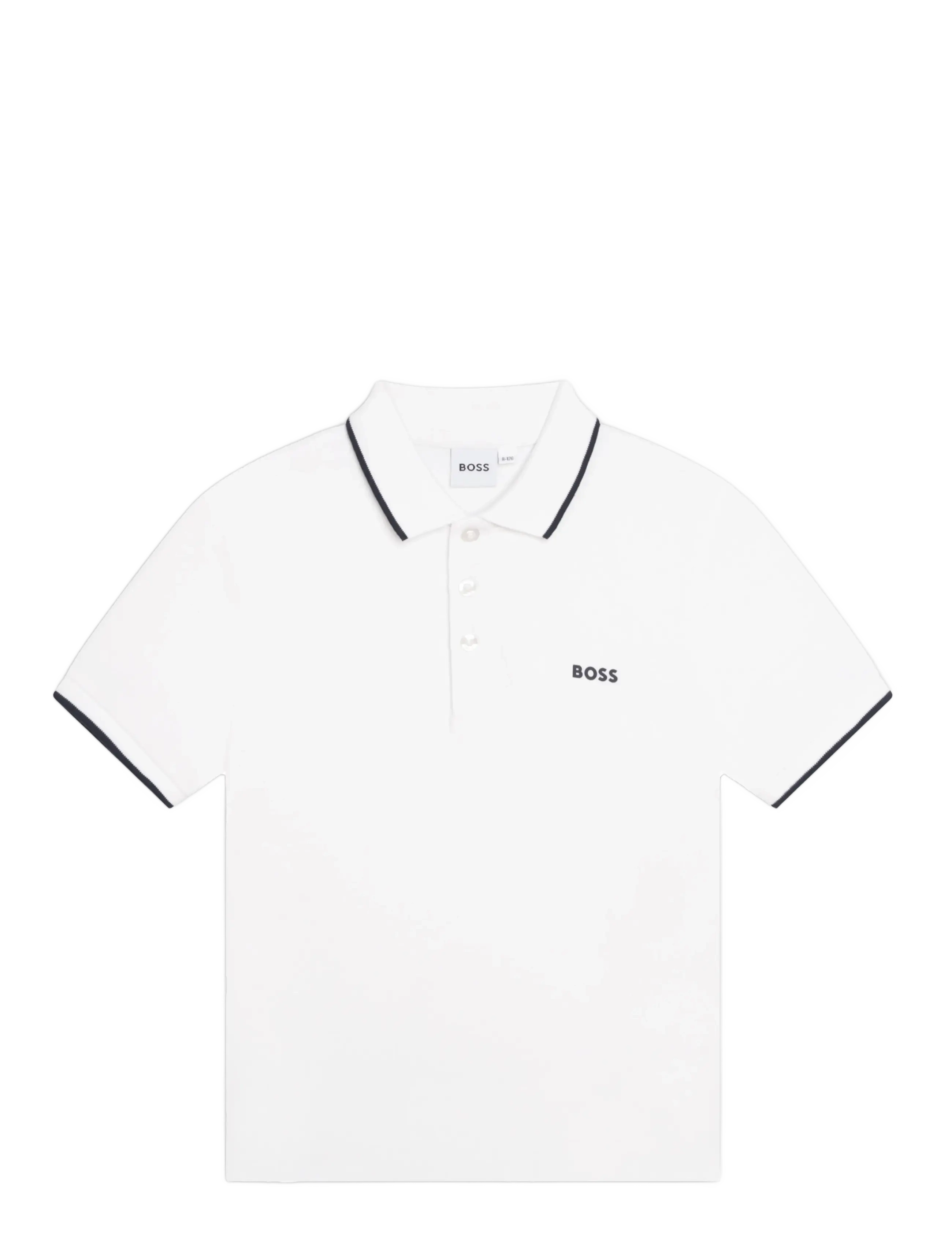 BOSS Short Sleeve Polo, Børn, Kortærmet Poloshirt, Hvid, Str: 110