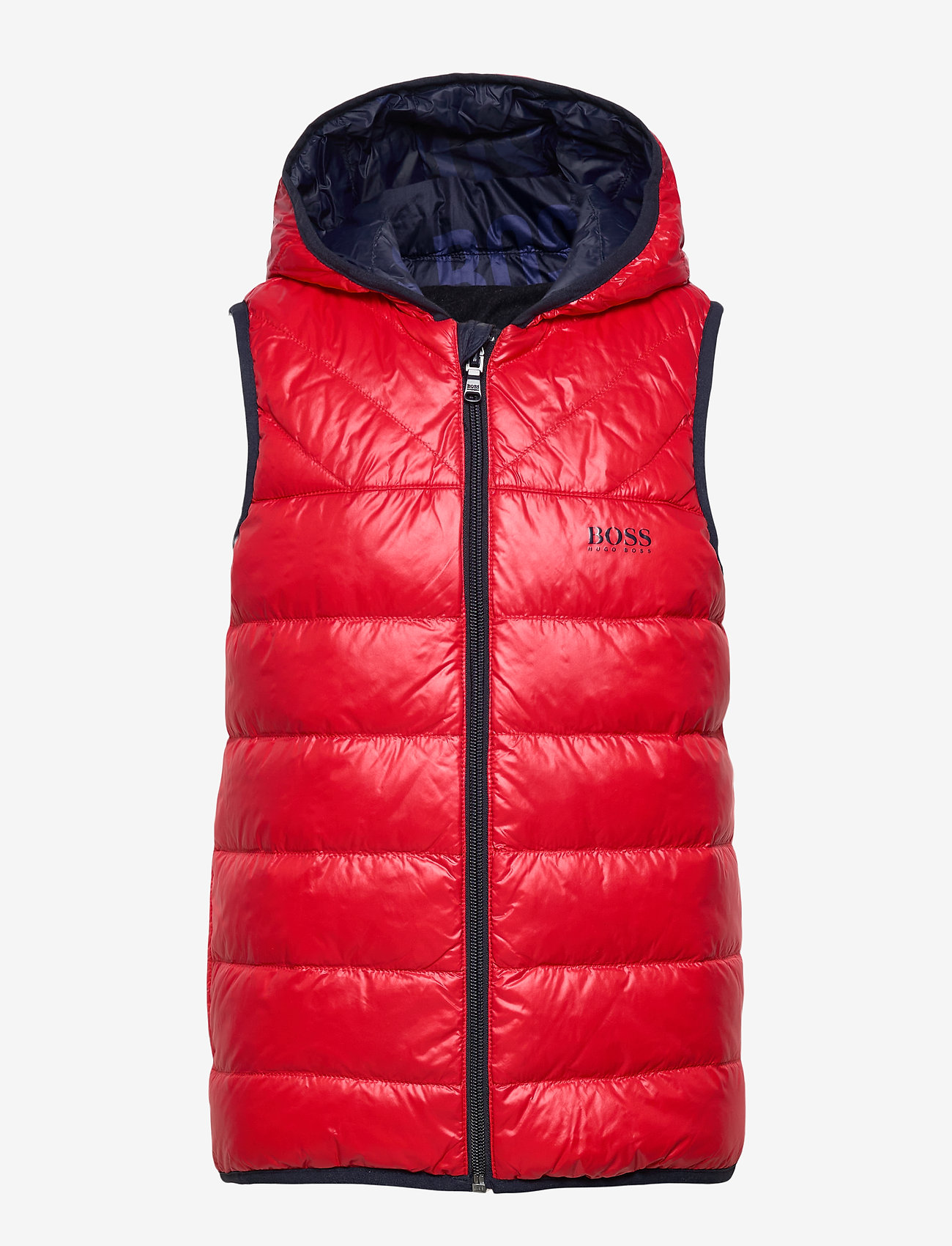 REVERSIBLE PUFFER JACKET - RED/BLUE NAVY