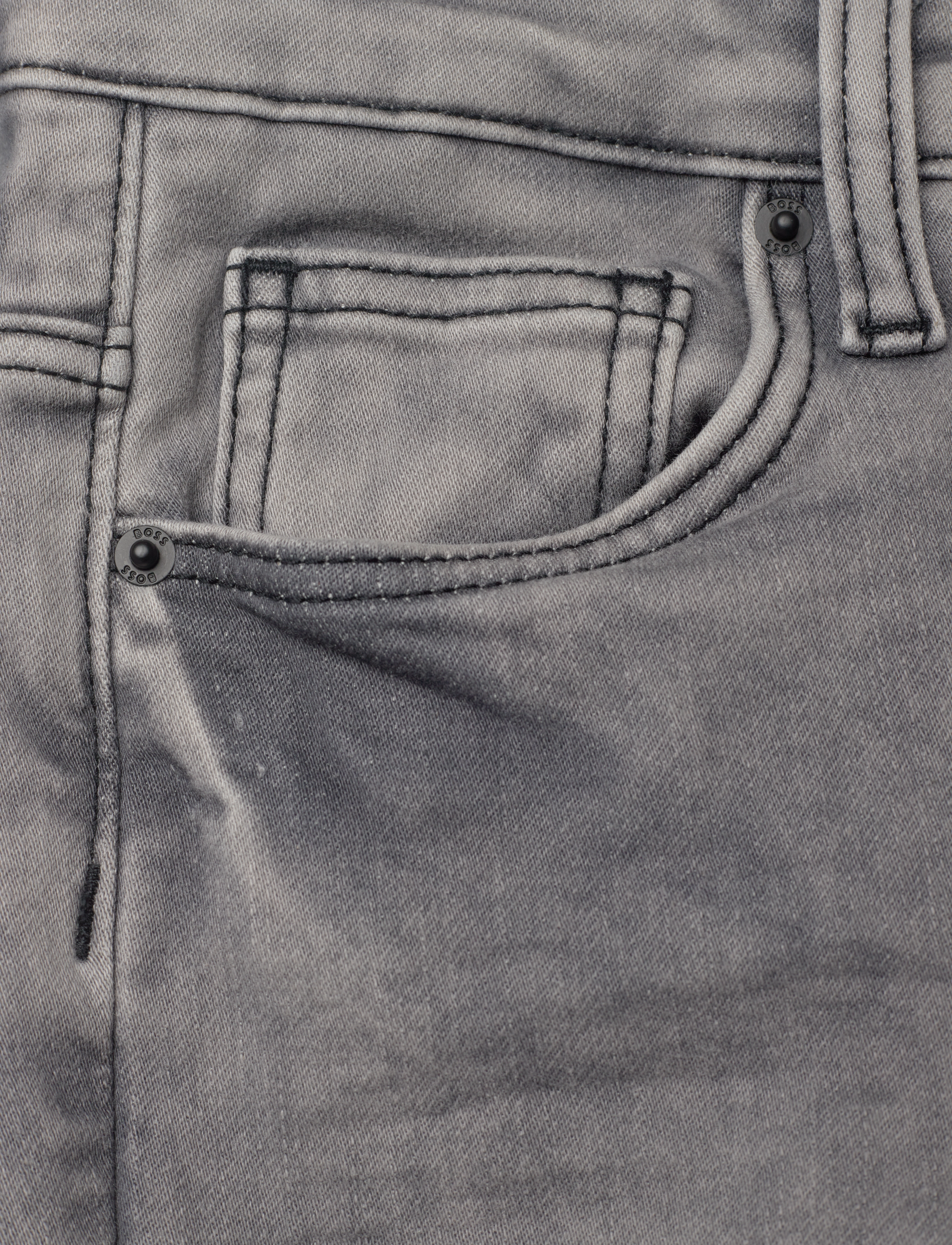 BOSS - DENIM TROUSERS - denim grey - 2