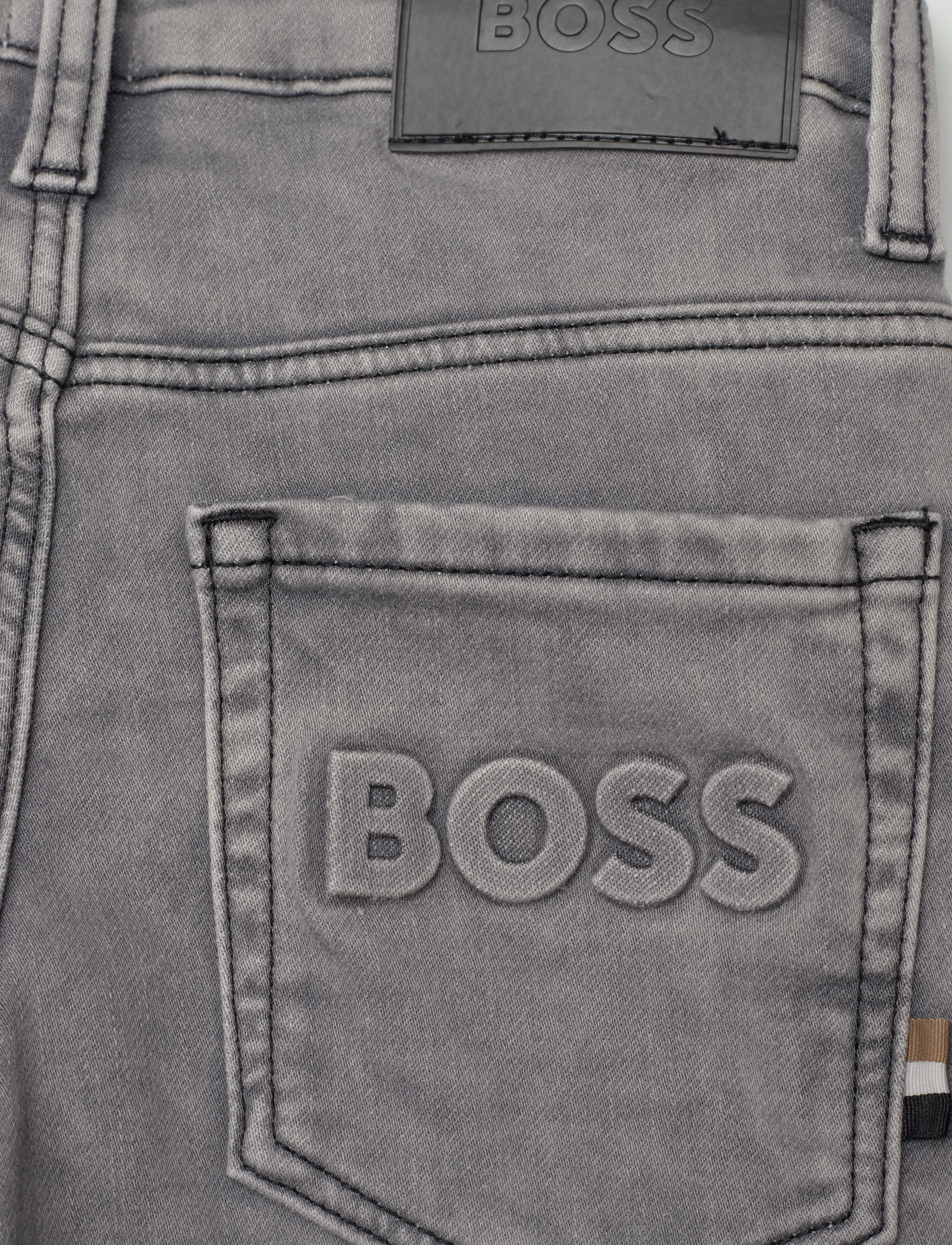 BOSS - DENIM TROUSERS - denim grey - 4