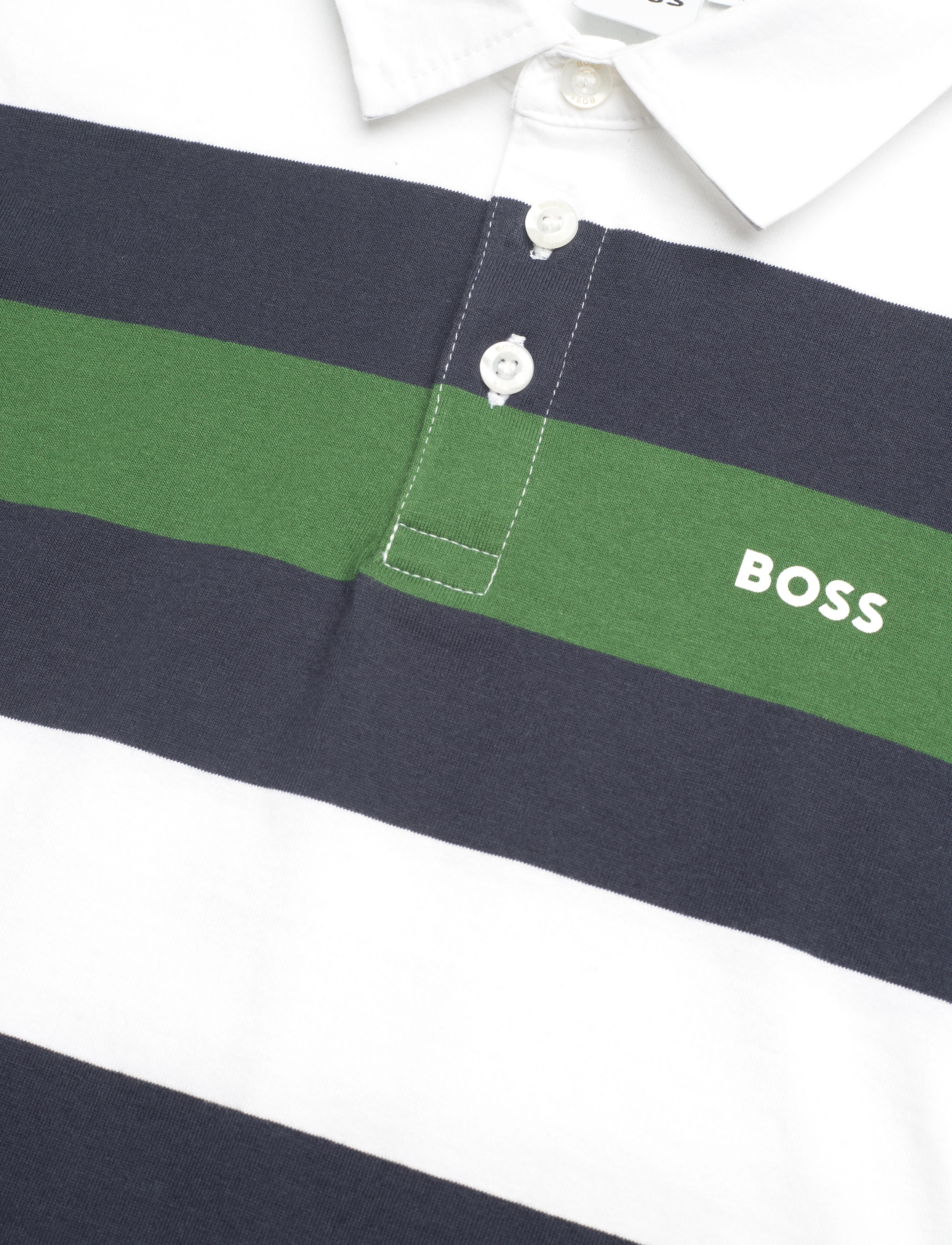 BOSS - LONG SLEEVE POLO - green  navy - 2