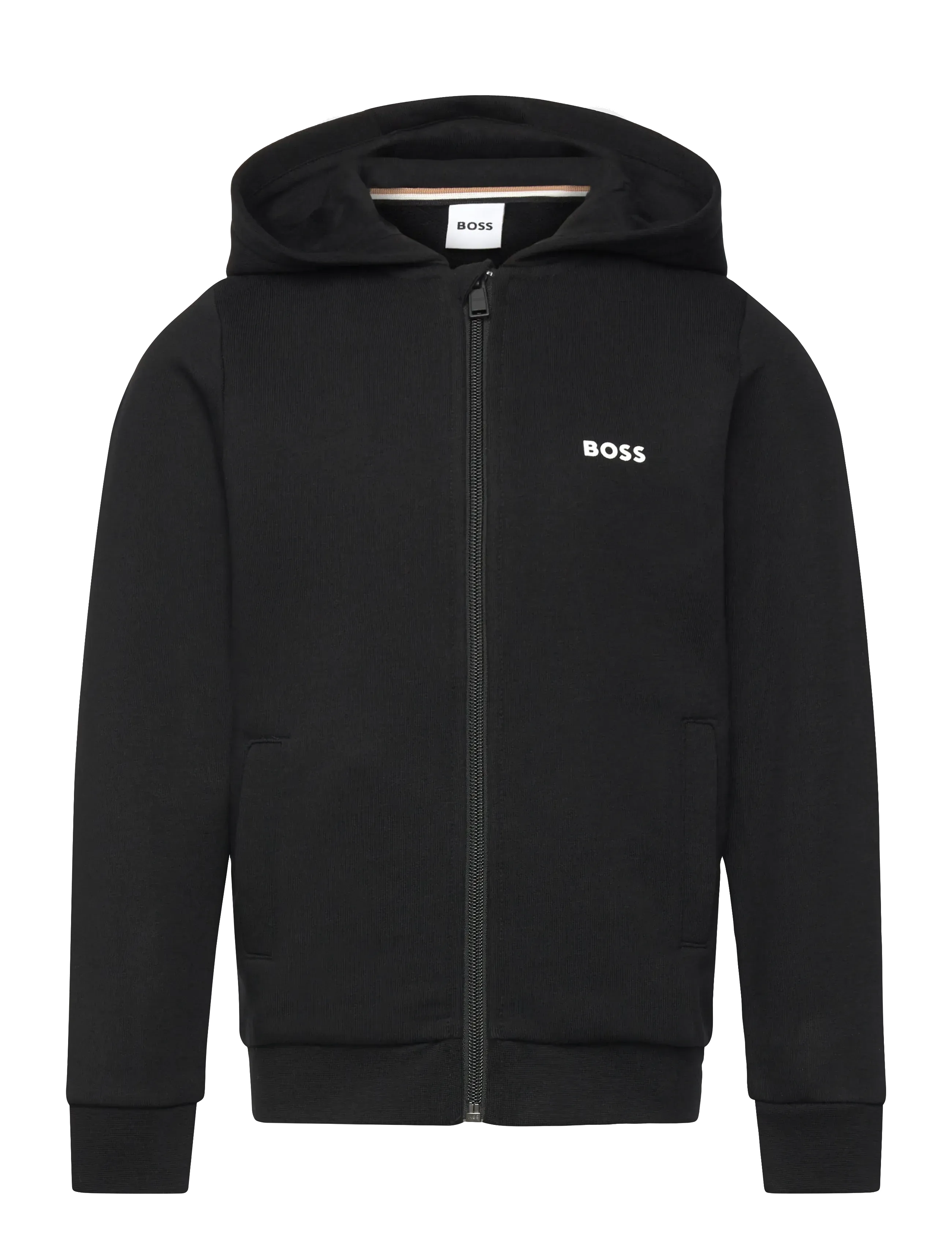 BOSS HOODED CARDIGAN - BOSS - BLACK / black