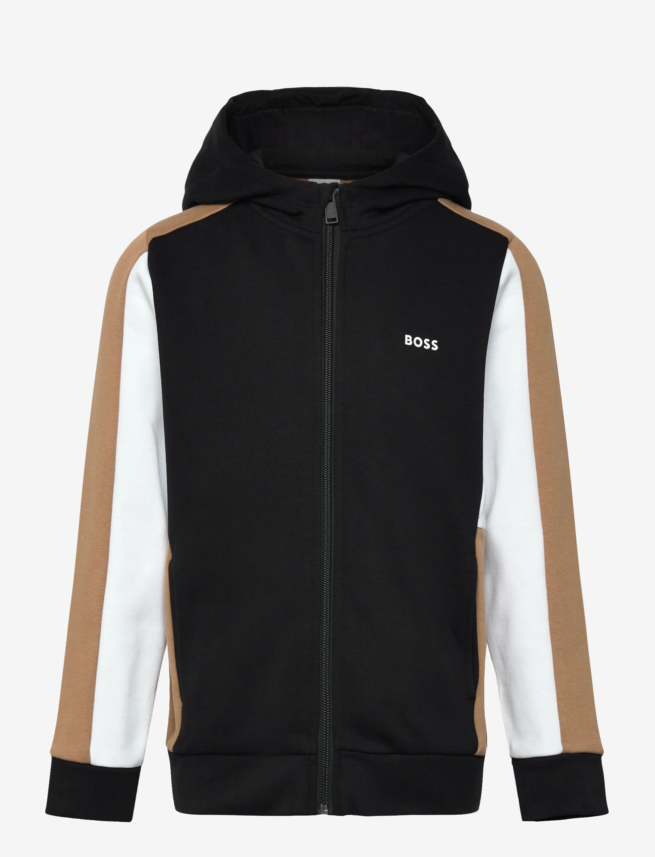 BOSS - HOODED CARDIGAN - kapuutsiga dressipluusid - black - 0