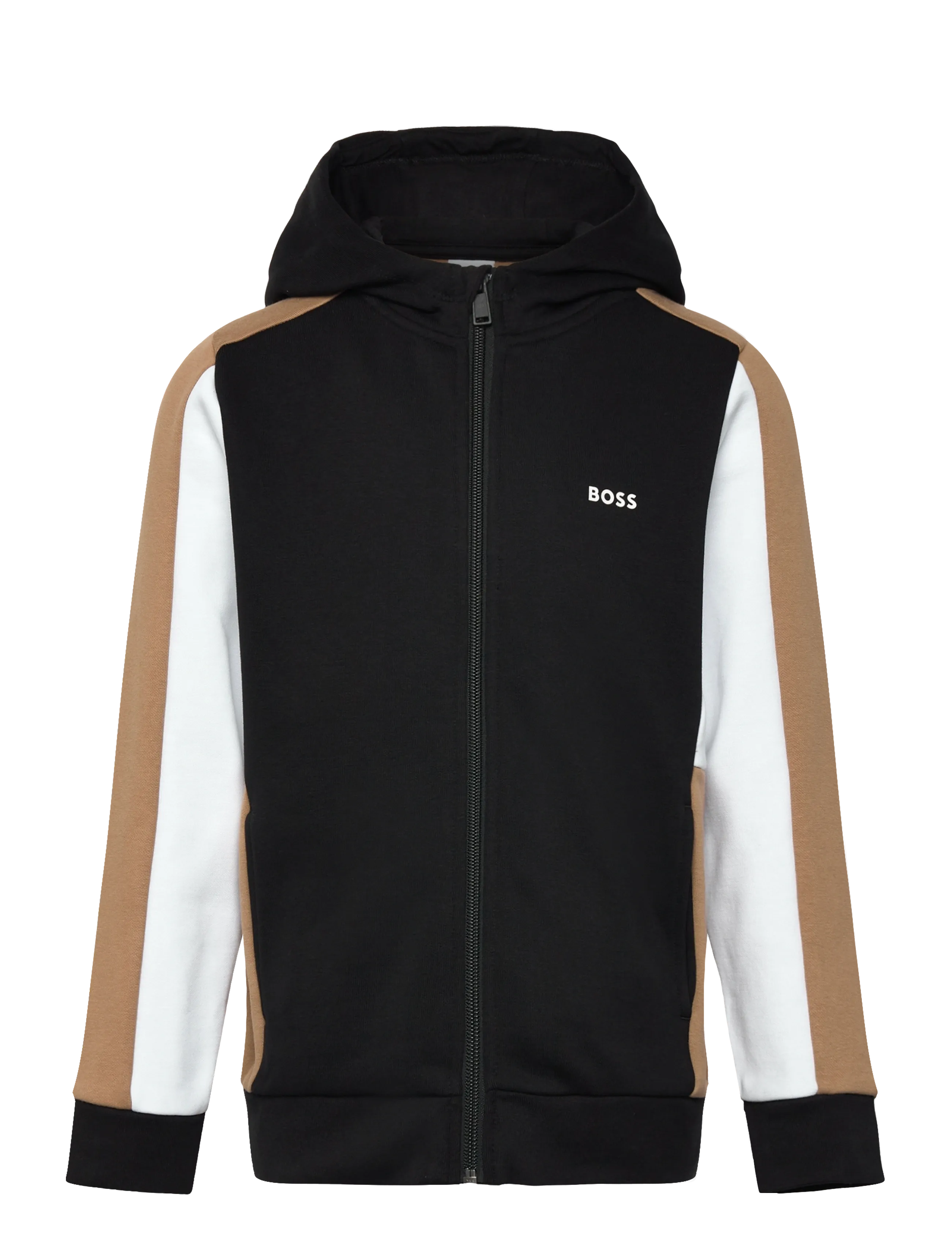 BOSS HOODED CARDIGAN - BOSS - BLACK / black