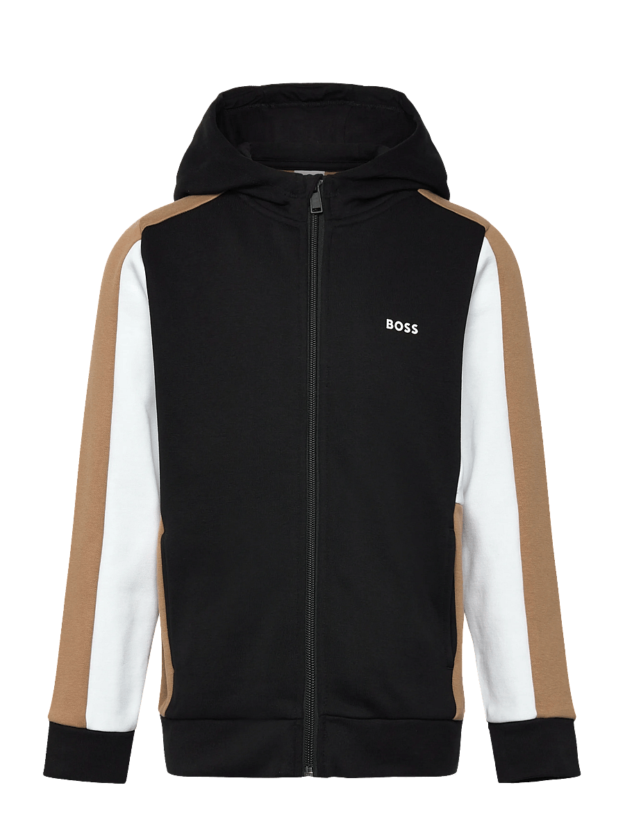 BOSS - HOODED CARDIGAN - kapuzenpullover - black - 0