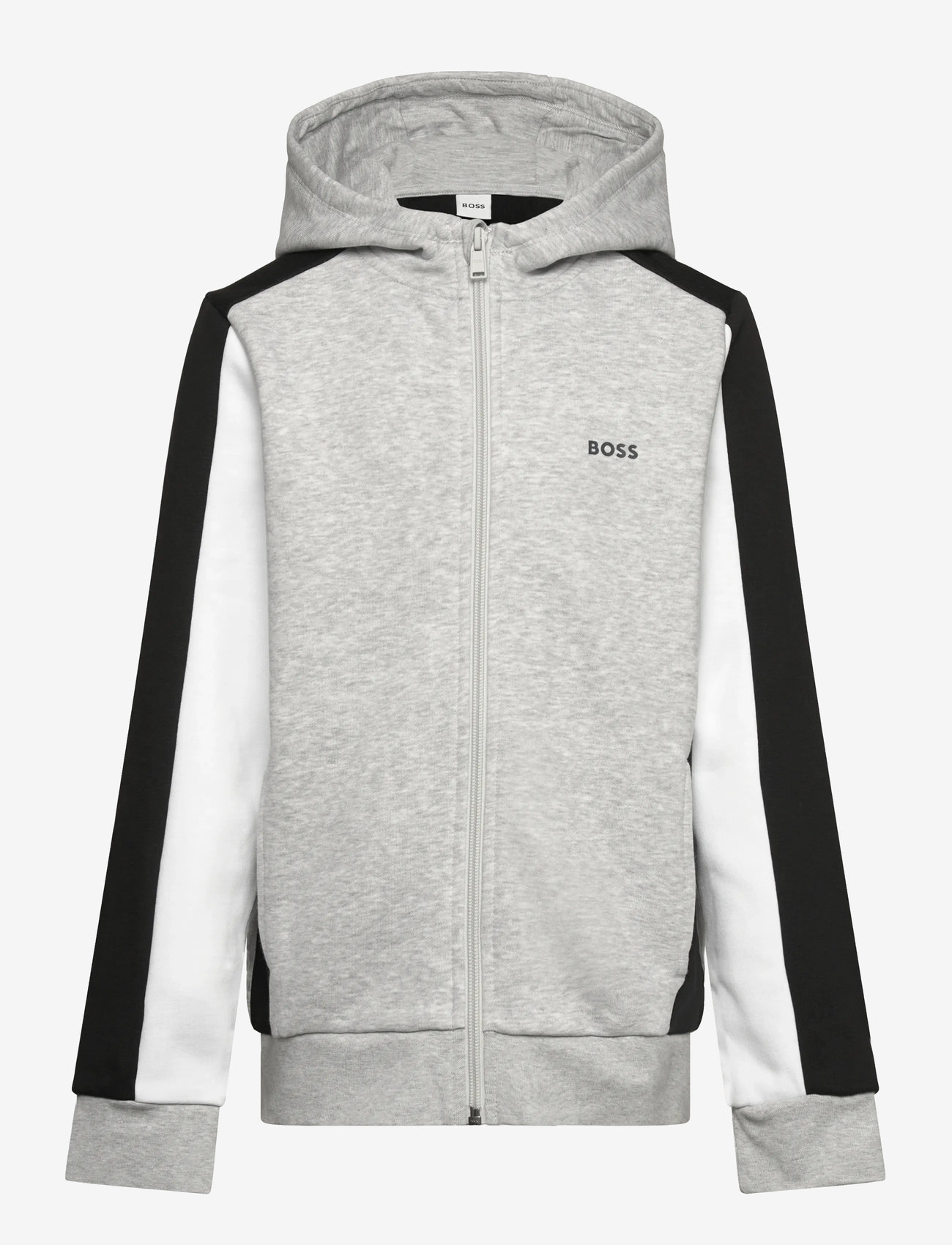 BOSS - HOODED CARDIGAN - kapuzenpullover - chine grey - 0
