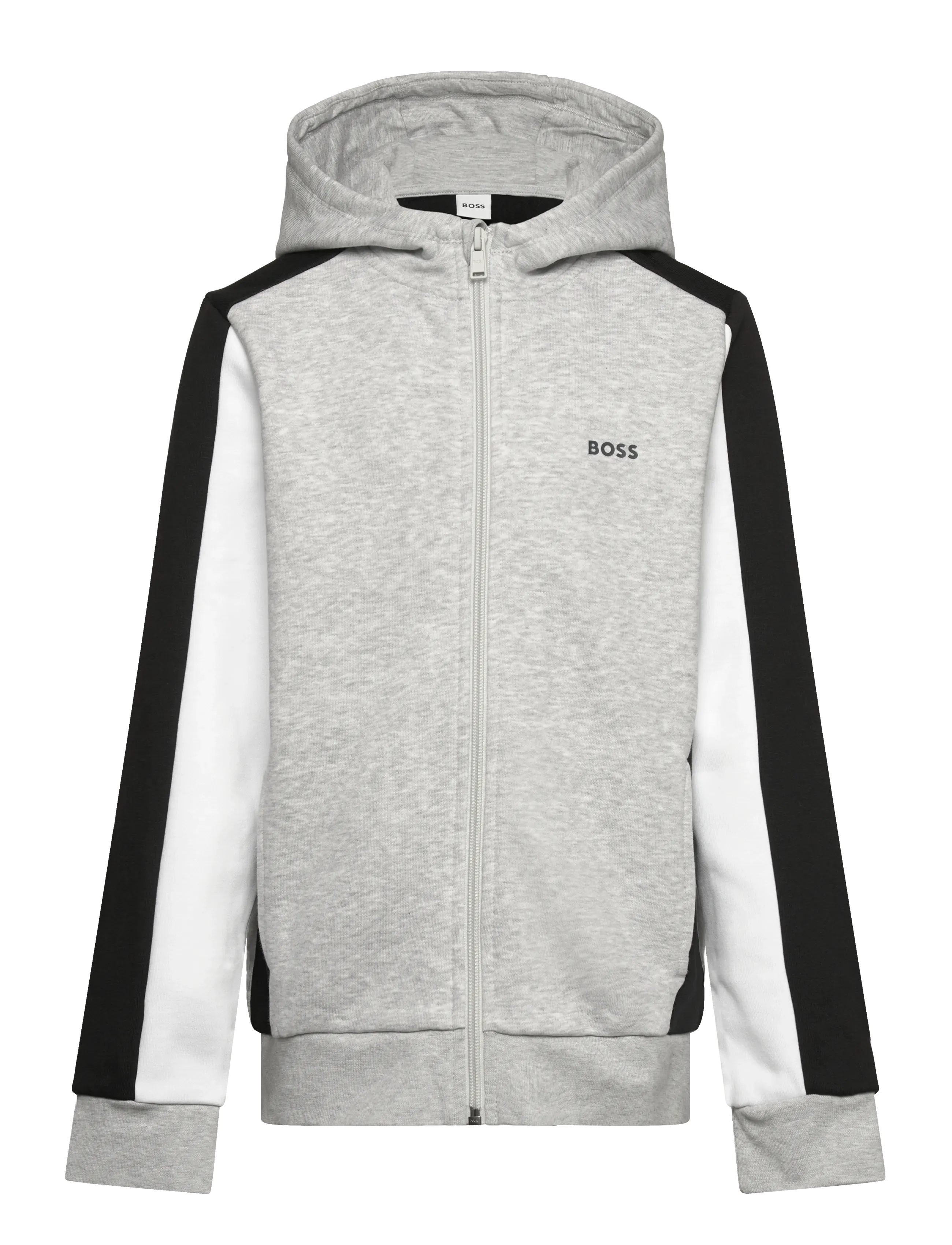 BOSS HOODED CARDIGAN - BOSS - CHINE GREY / grey