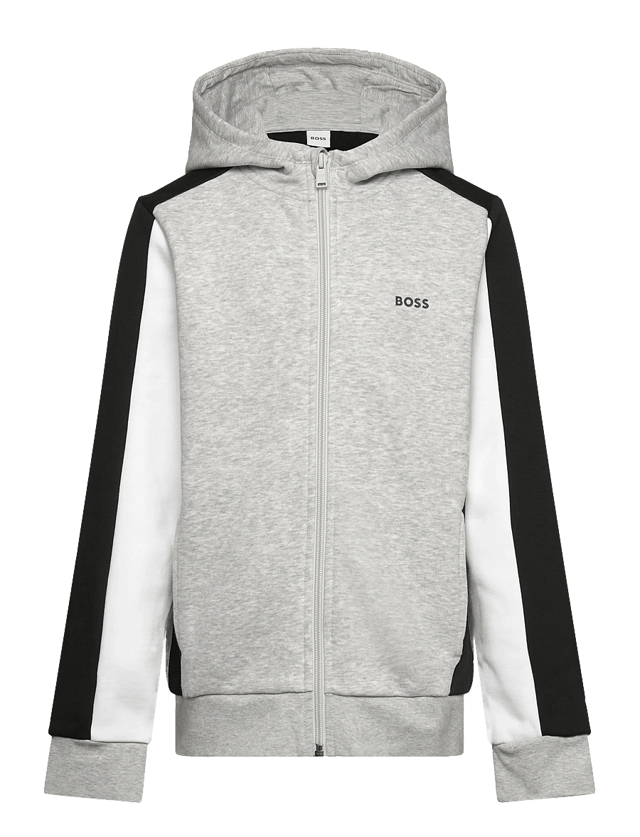 BOSS - HOODED CARDIGAN - kapuzenpullover - chine grey - 0