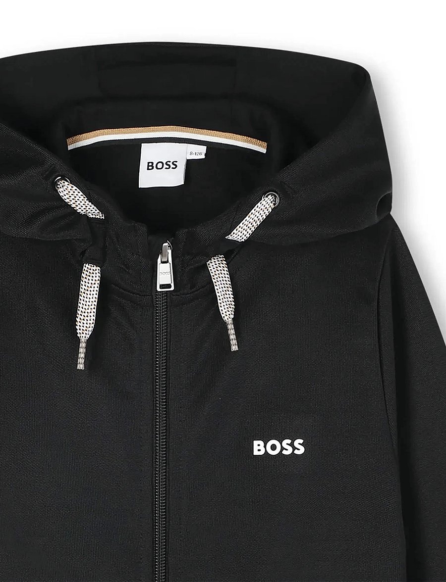 BOSS - HOODED CARDIGAN - kapuzenpullover - black - 3