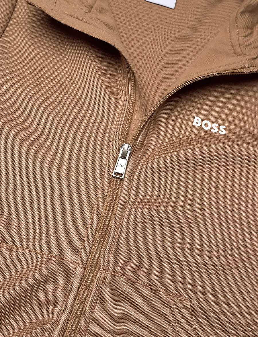 BOSS - HOODED CARDIGAN - huvtröjor - cookie - 2