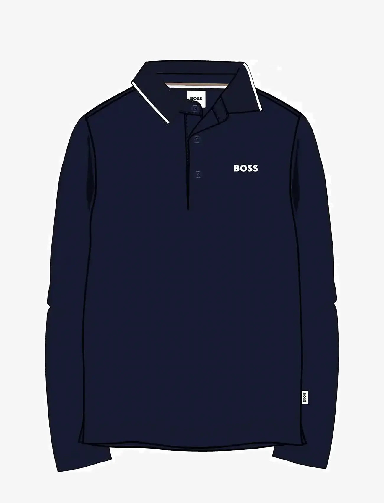 BOSS - LONG SLEEVE POLO - langärmelig poloshirt - navy - 0