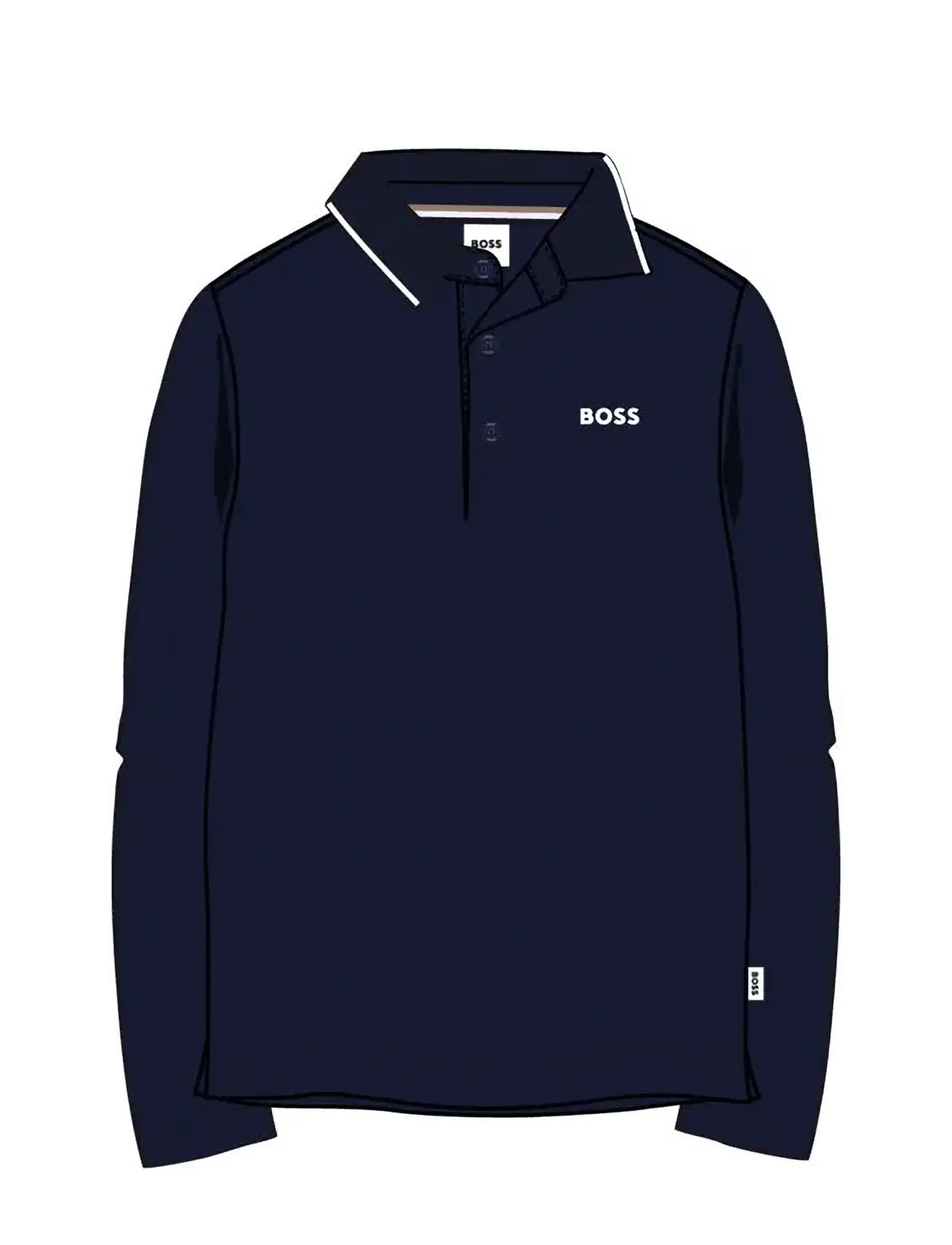 BOSS LONG SLEEVE POLO - BOSS - NAVY / navy