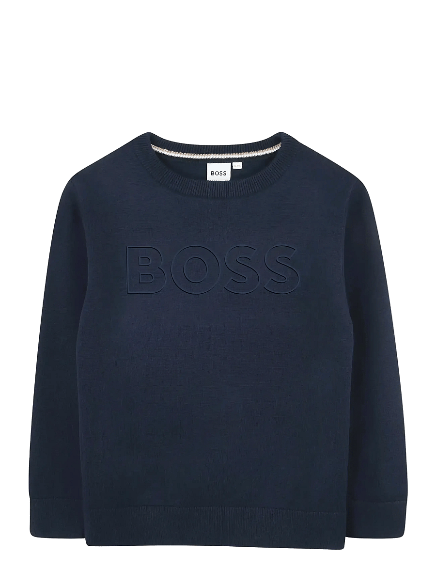 BOSS - PULLOVER - stickade tröjor - navy - 0