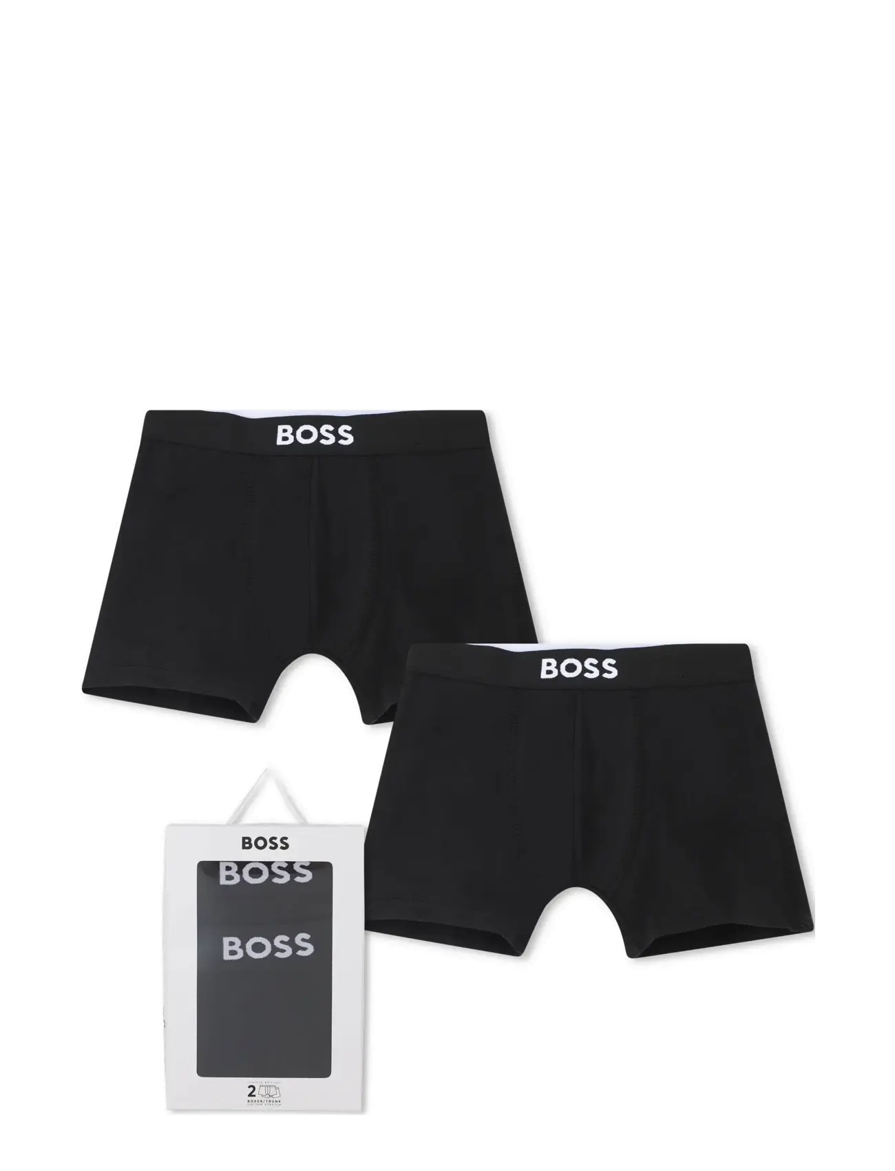 BOSS Set Of 2 Boxer Shorts, Børn, Sæt af 2 Boxershorts, Sort, Str: 162