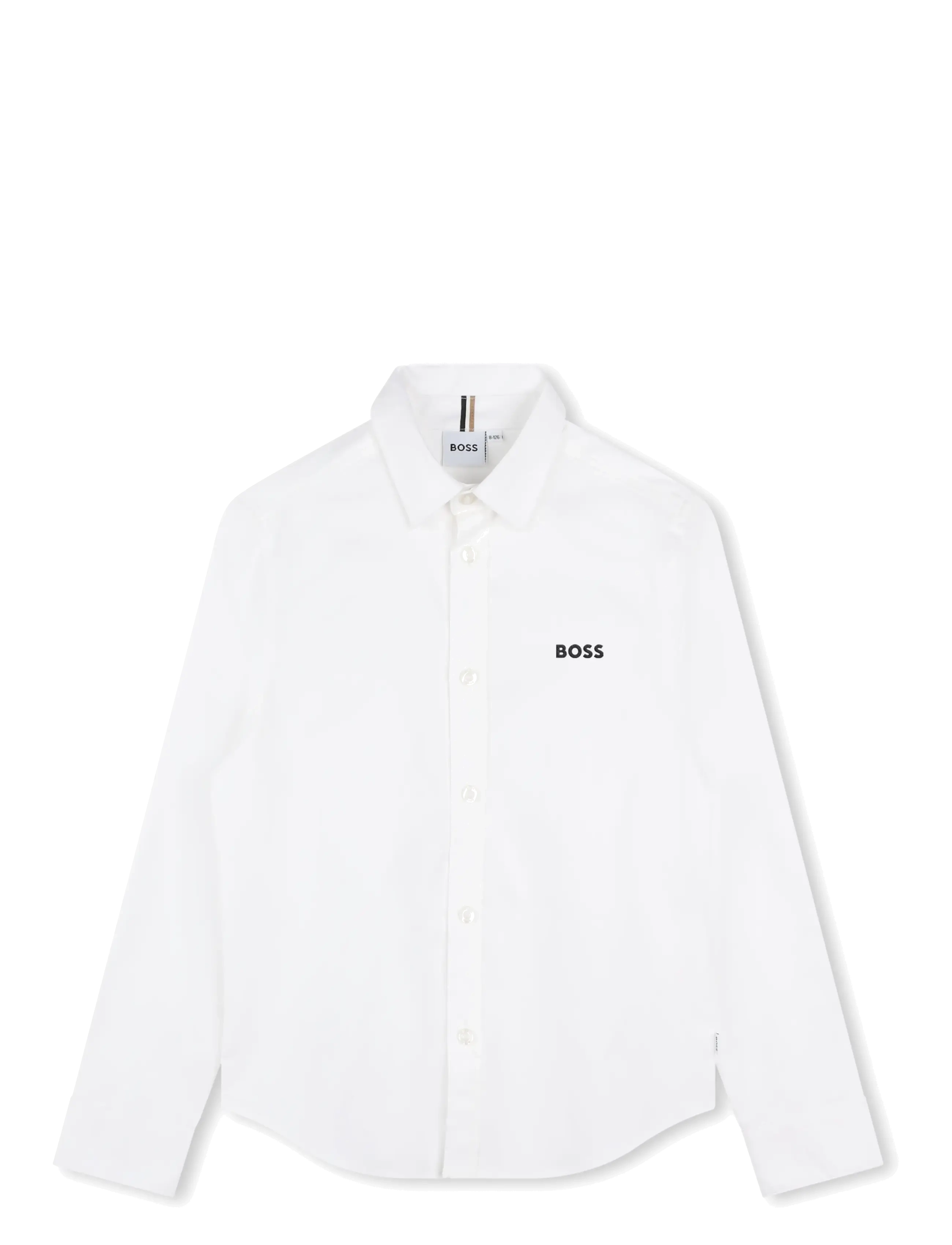 BOSS Long Sleeved Shirt, 174, White, Skjorter > Langærmede Shirts, Børn