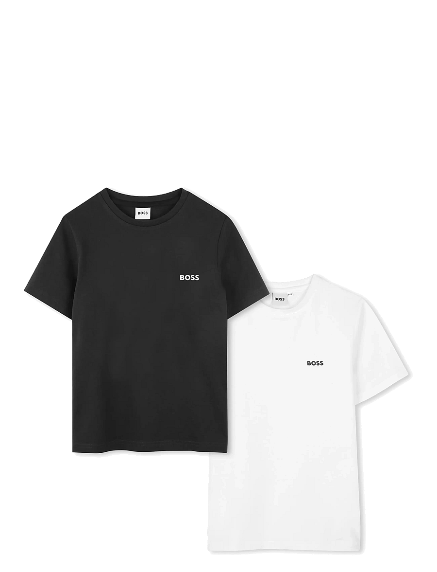 BOSS - SET 2 T-SHIRTS - lyhythihaiset t-paidat - black white - 0