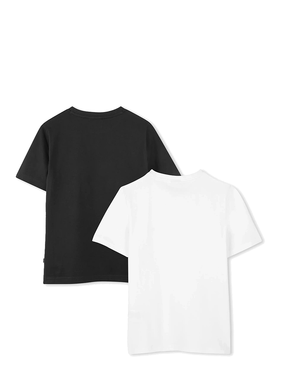 BOSS - SET 2 T-SHIRTS - lyhythihaiset t-paidat - black white - 1