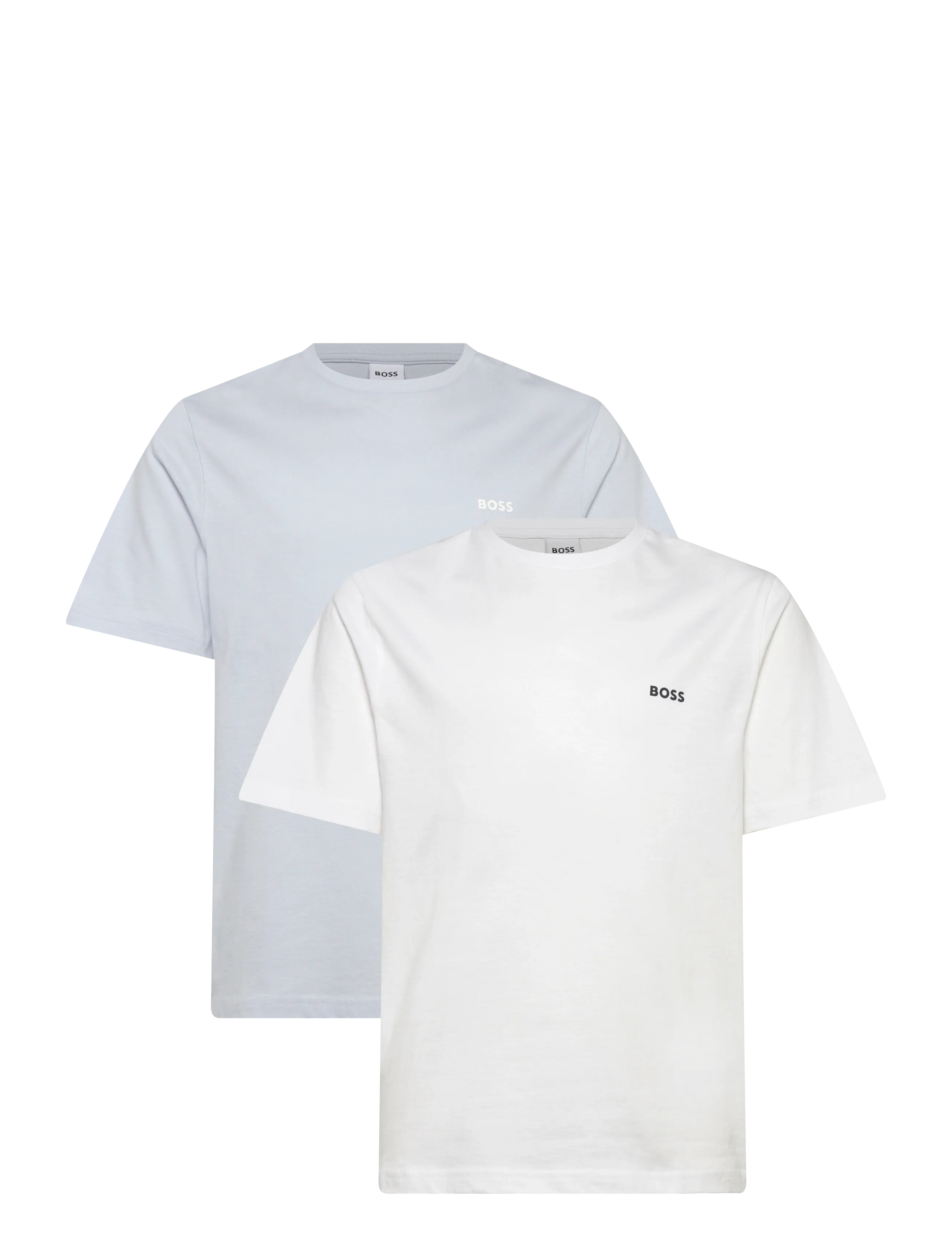BOSS SET 2 T-SHIRTS - T-shirts - PALE BLUE  WHITE / white