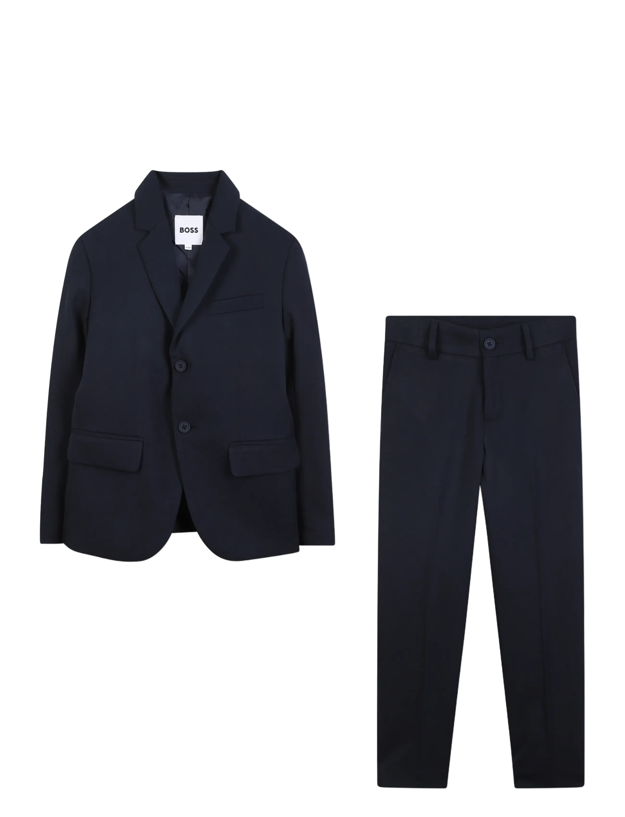 BOSS Jacket+Trousers Set, 150, Marineblau - Blazer, Kinder