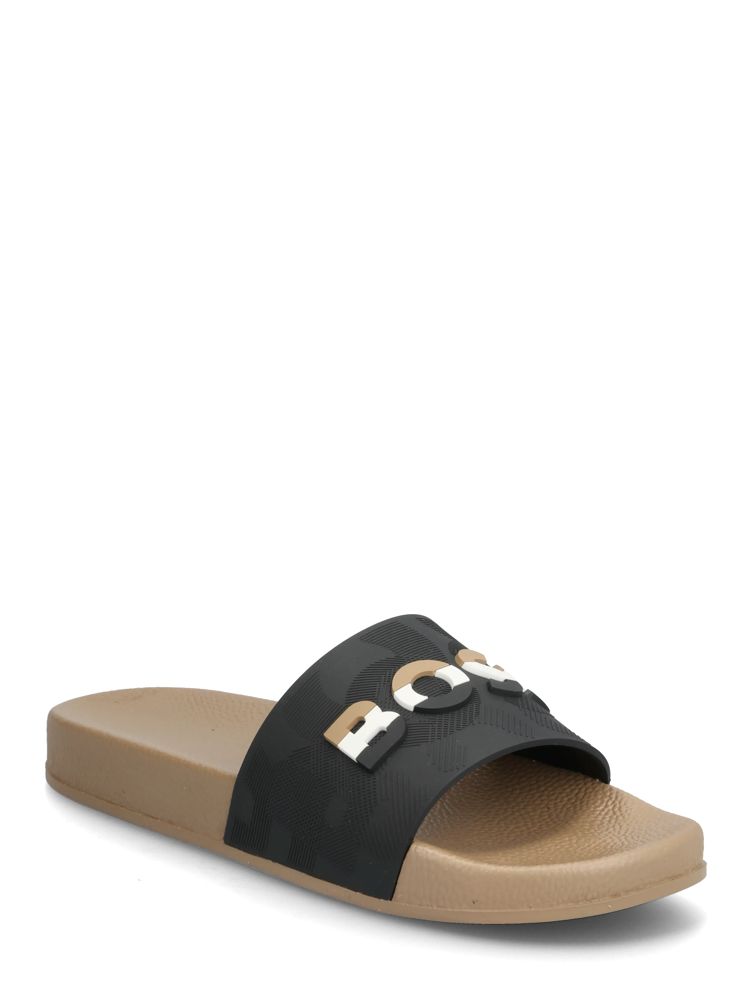 BOSS AQUA SLIDES - Flip-Flops & Badeschuhe - BLACK / black