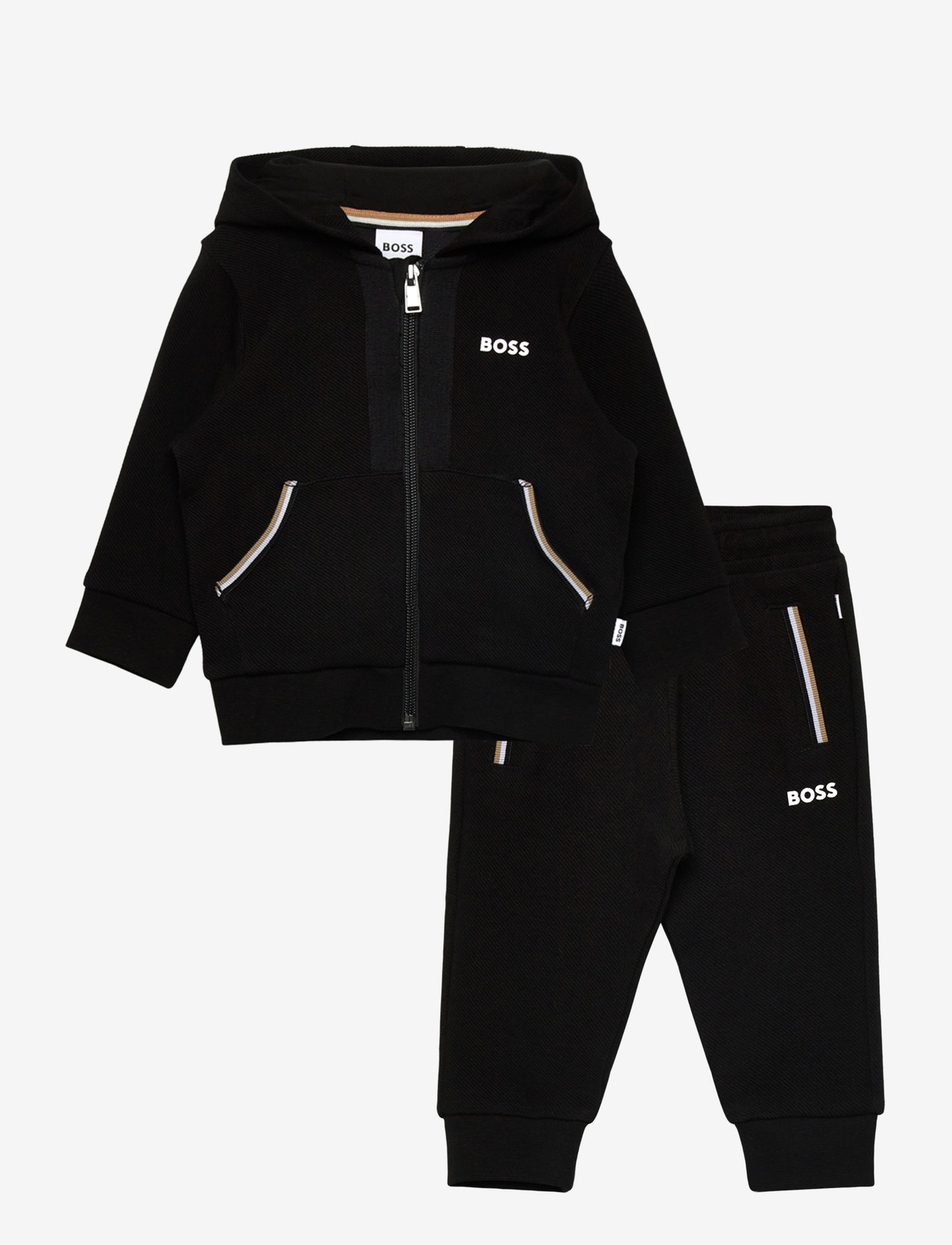 BOSS - CARDIGAN+TROUSERS - sportanzüge - black - 0