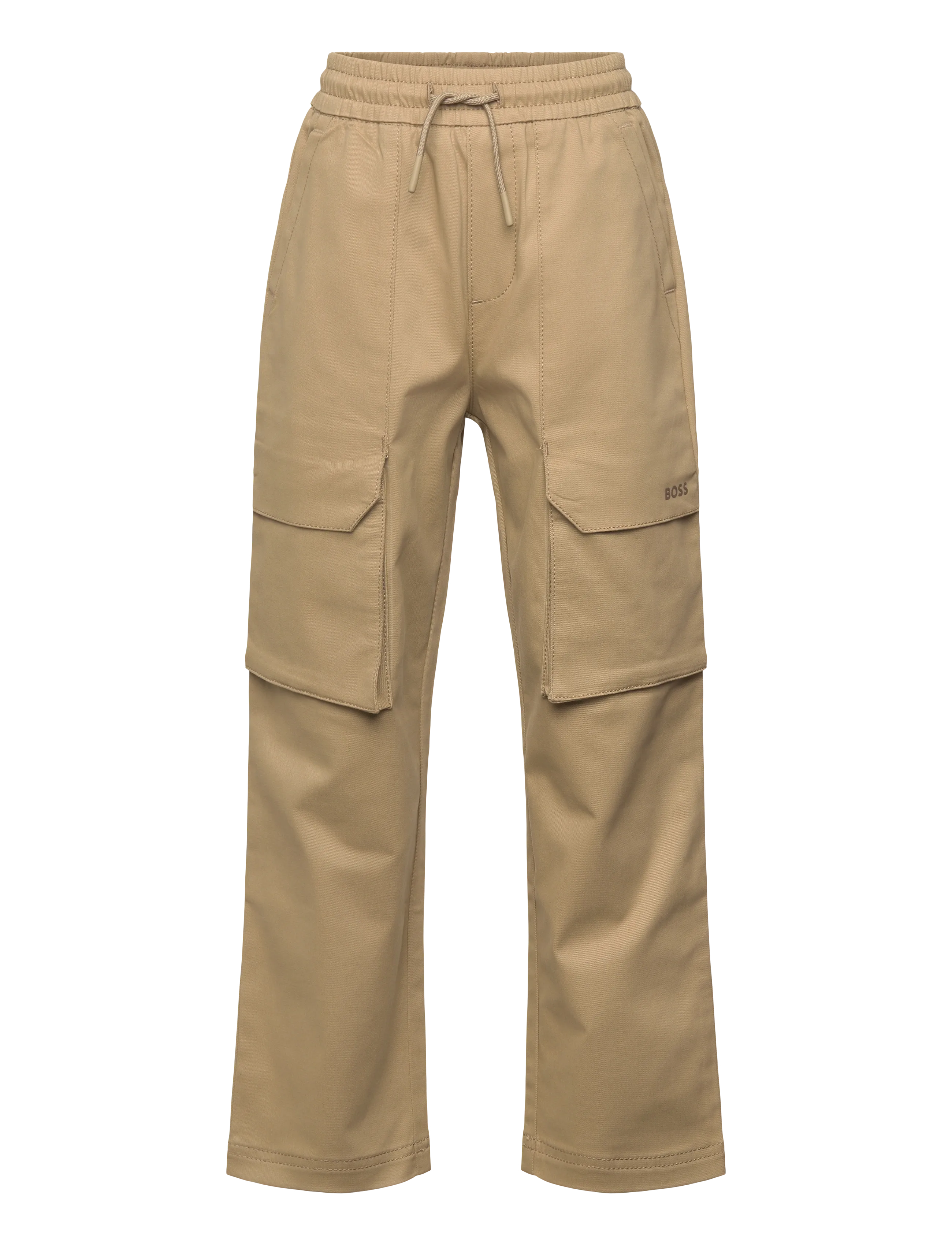 BOSS Trousers, Børn, Snøre Cargo Bukser, Beige, Str: 140