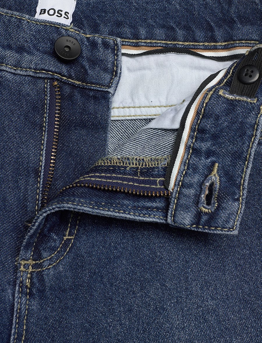 BOSS - DENIM TROUSERS - sirged teksad - double stone + brush - 3
