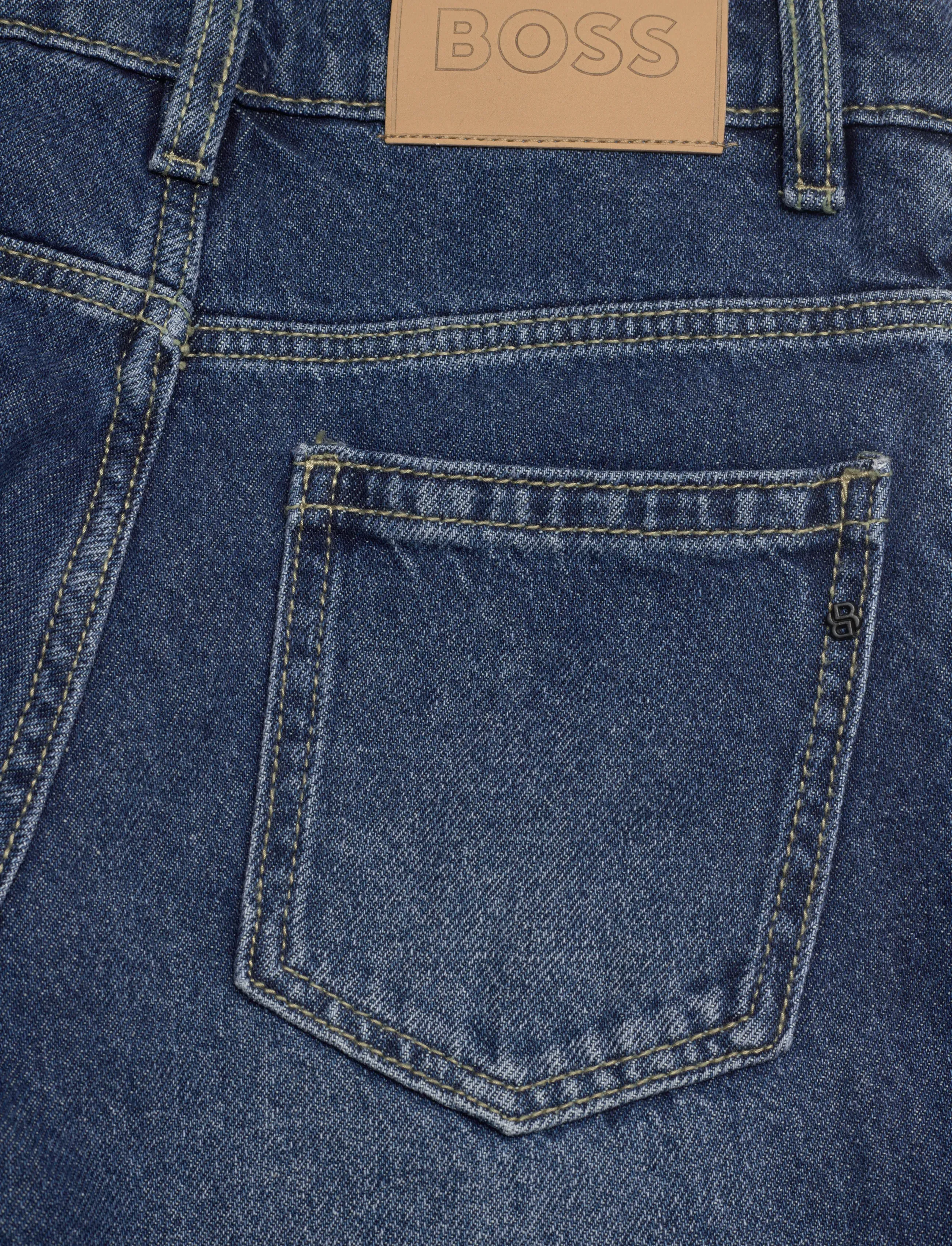 BOSS - DENIM TROUSERS - regular jeans - double stone + brush - 4