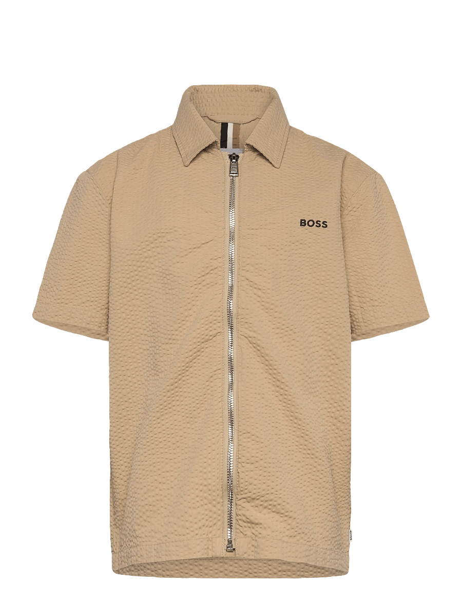 BOSS - SHORT SLEEVE SHIRT - kurzärmlige hemden - stone - 0