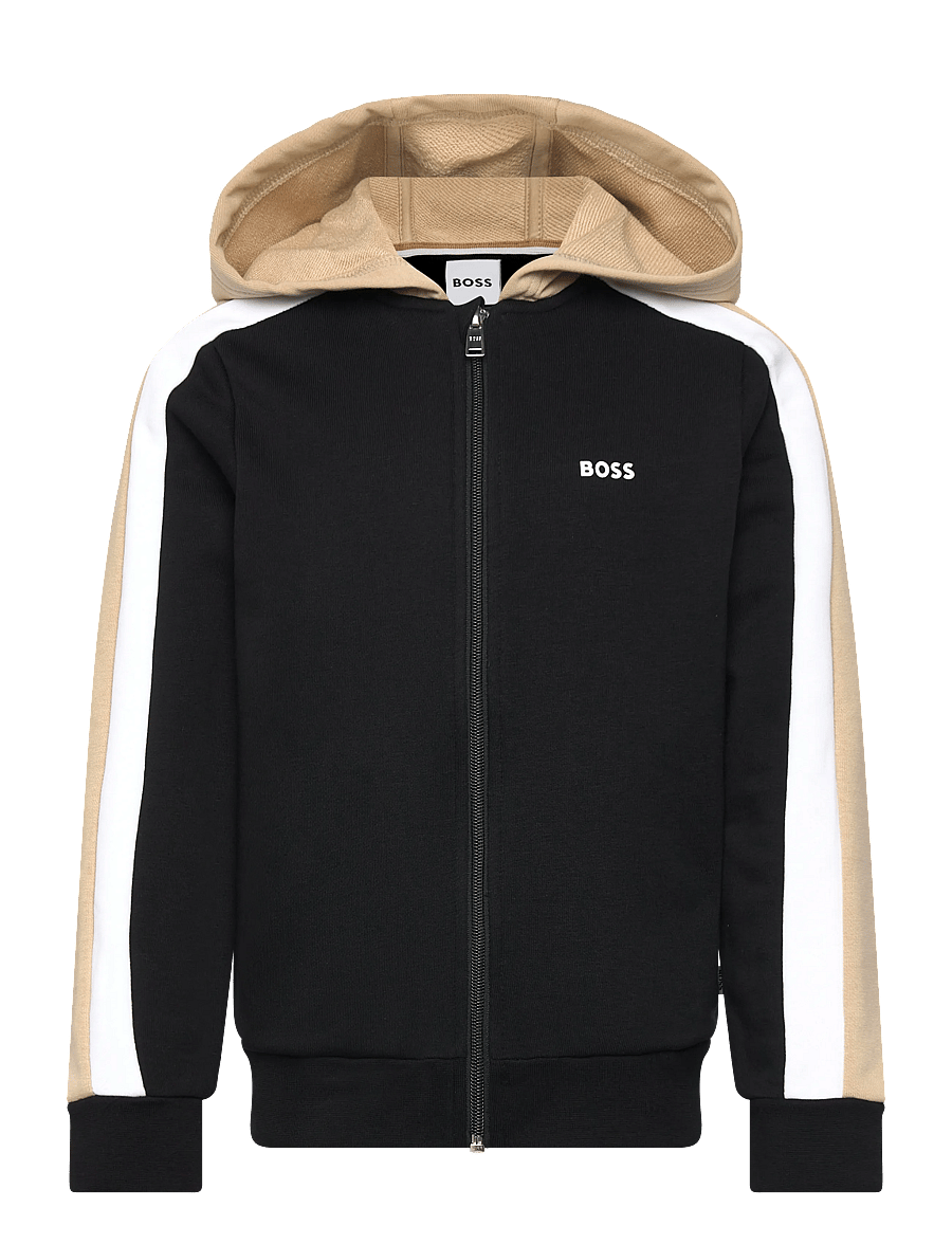 BOSS - HOODED CARDIGAN - veste polaire - black - 0