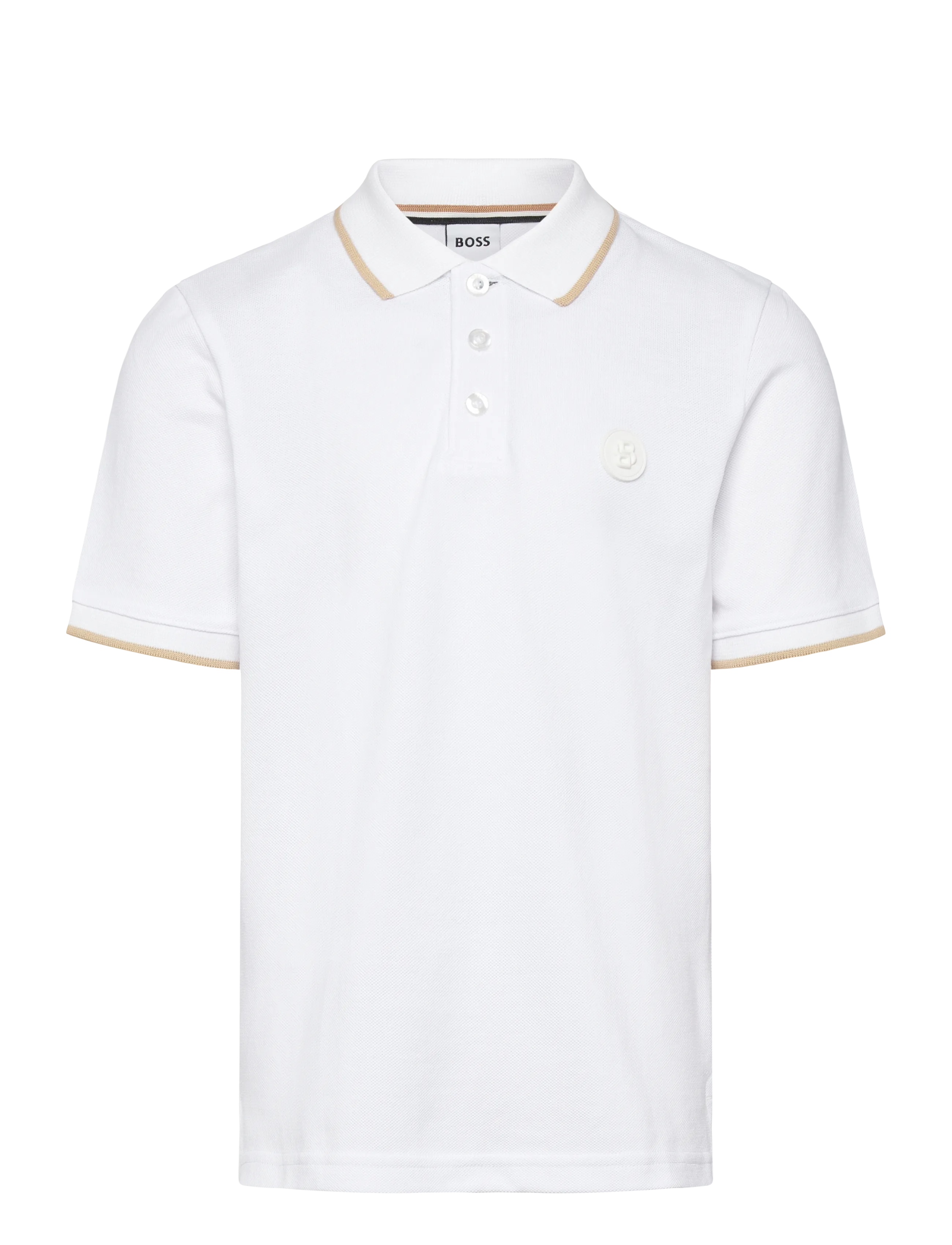 BOSS Short Sleeve Polo, Børn, Kortærmet Poloshirt, Hvid, Str: 128