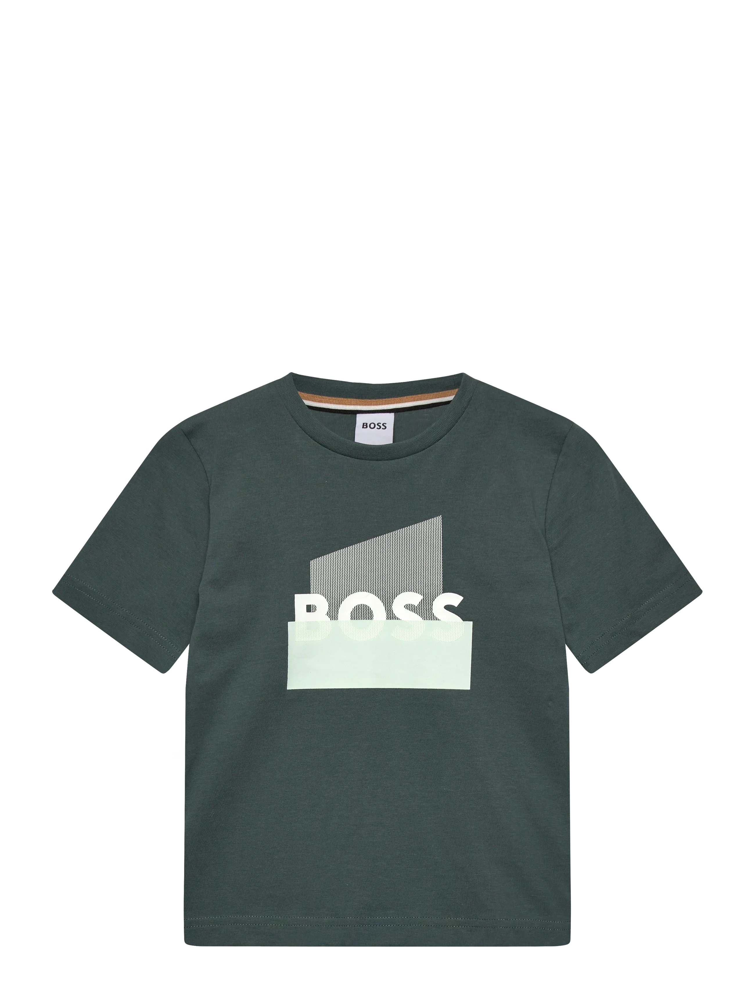 BOSS SHORT SLEEVES TEE-SHIRT - Toppar & T-shirts - STONE PINE / green