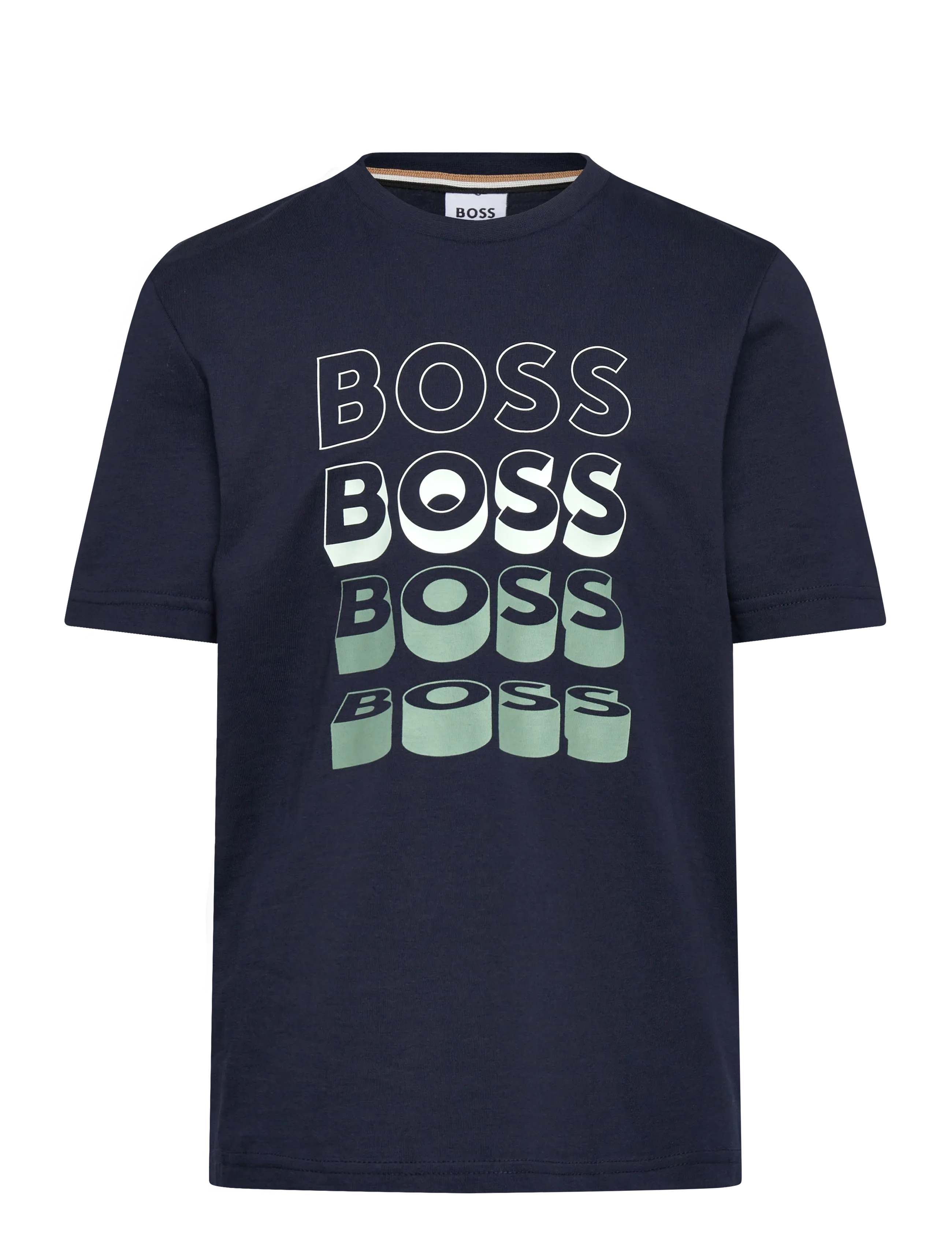 BOSS Short Sleeves Tee-Shirt, 116, T-shirts, Marineblau - Short-sleeved, Kinder