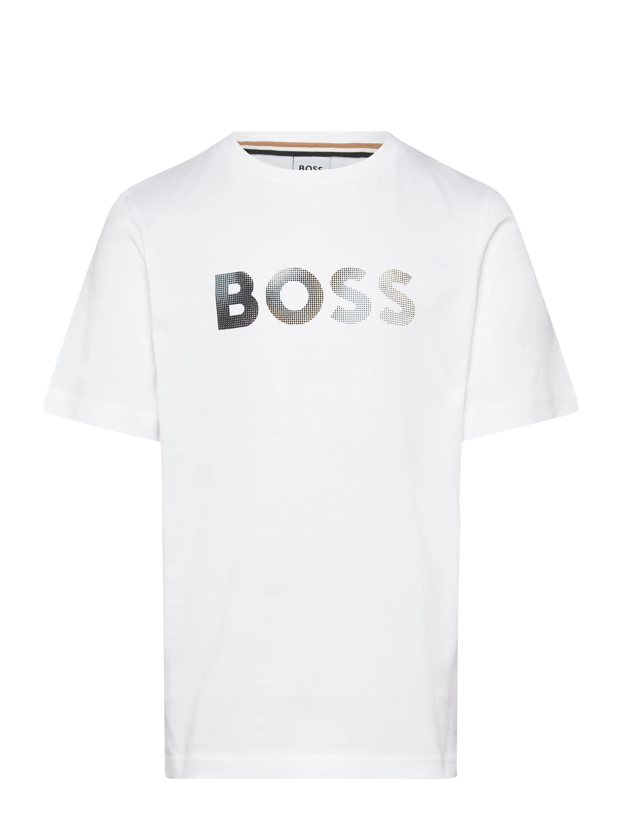 BOSS Short Sleeves Tee-Shirt, 128, T-shirts, Weiß - Short-sleeved, Kinder