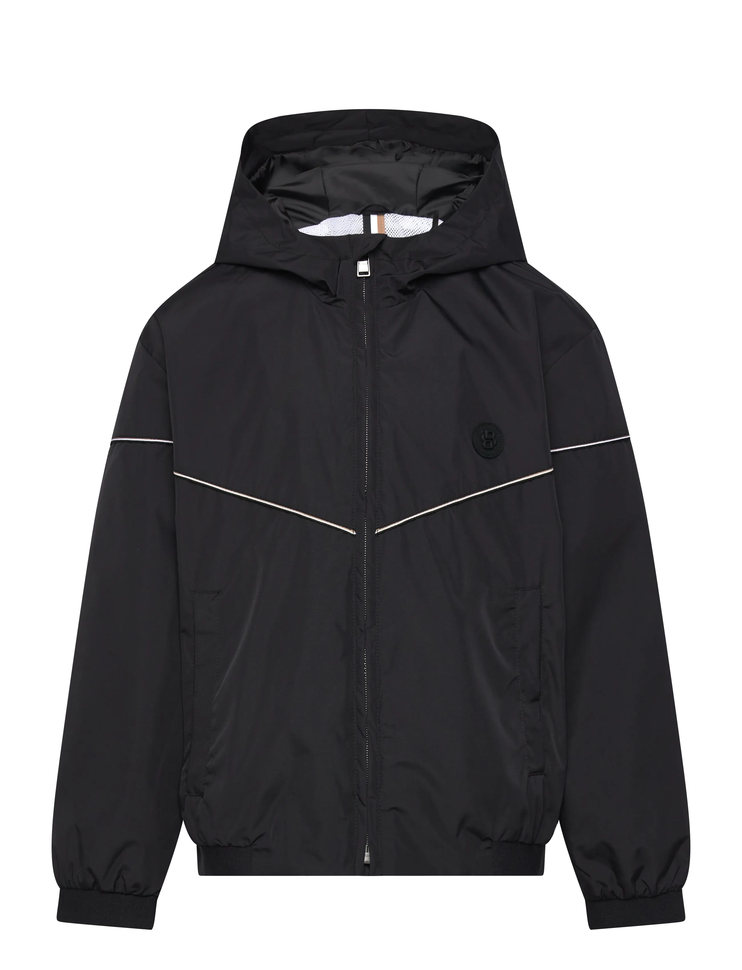 BOSS HOODED JACKET - Windjacken - BLACK / black