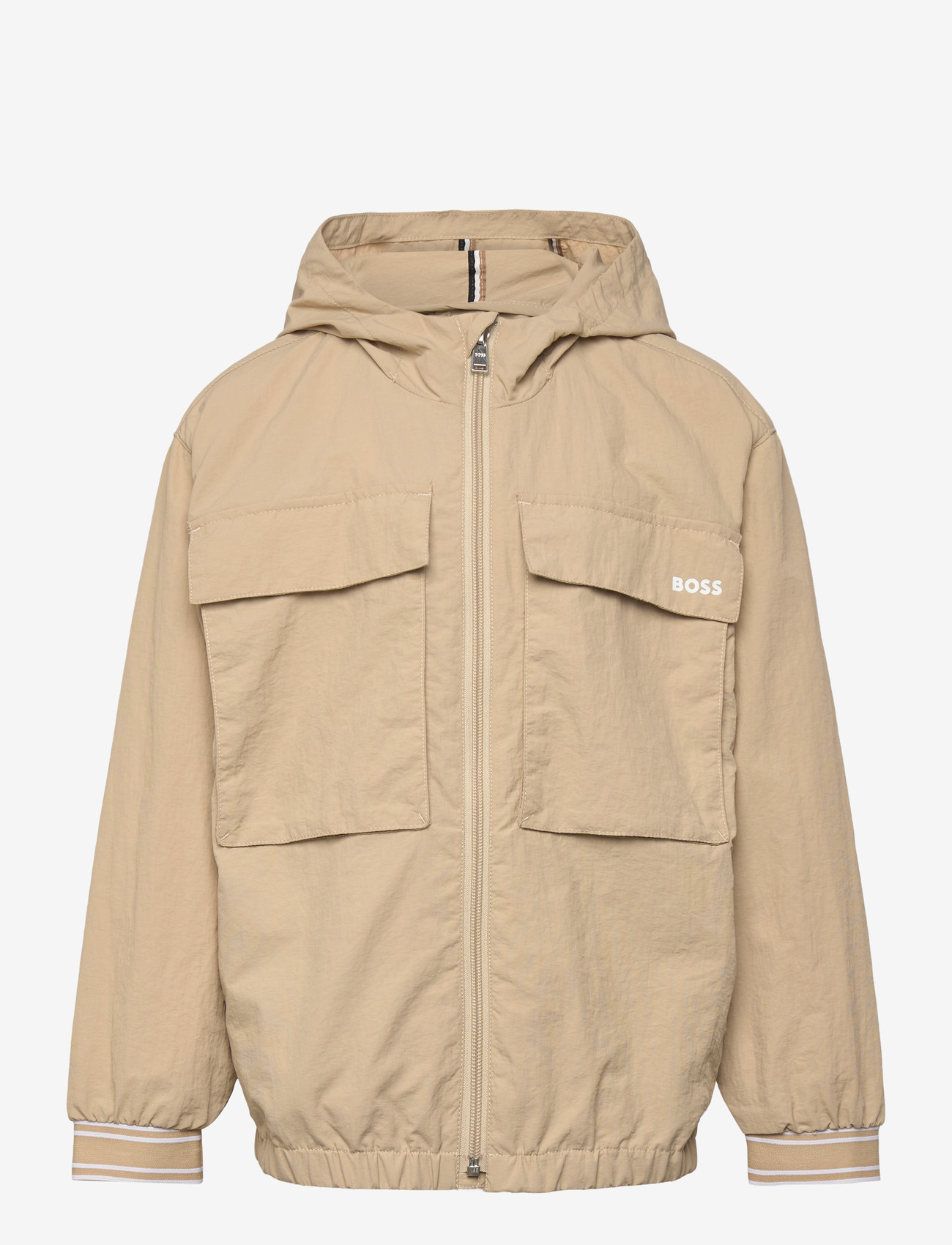 BOSS - HOODED WINDBREAKER - vindjakker - stone - 0