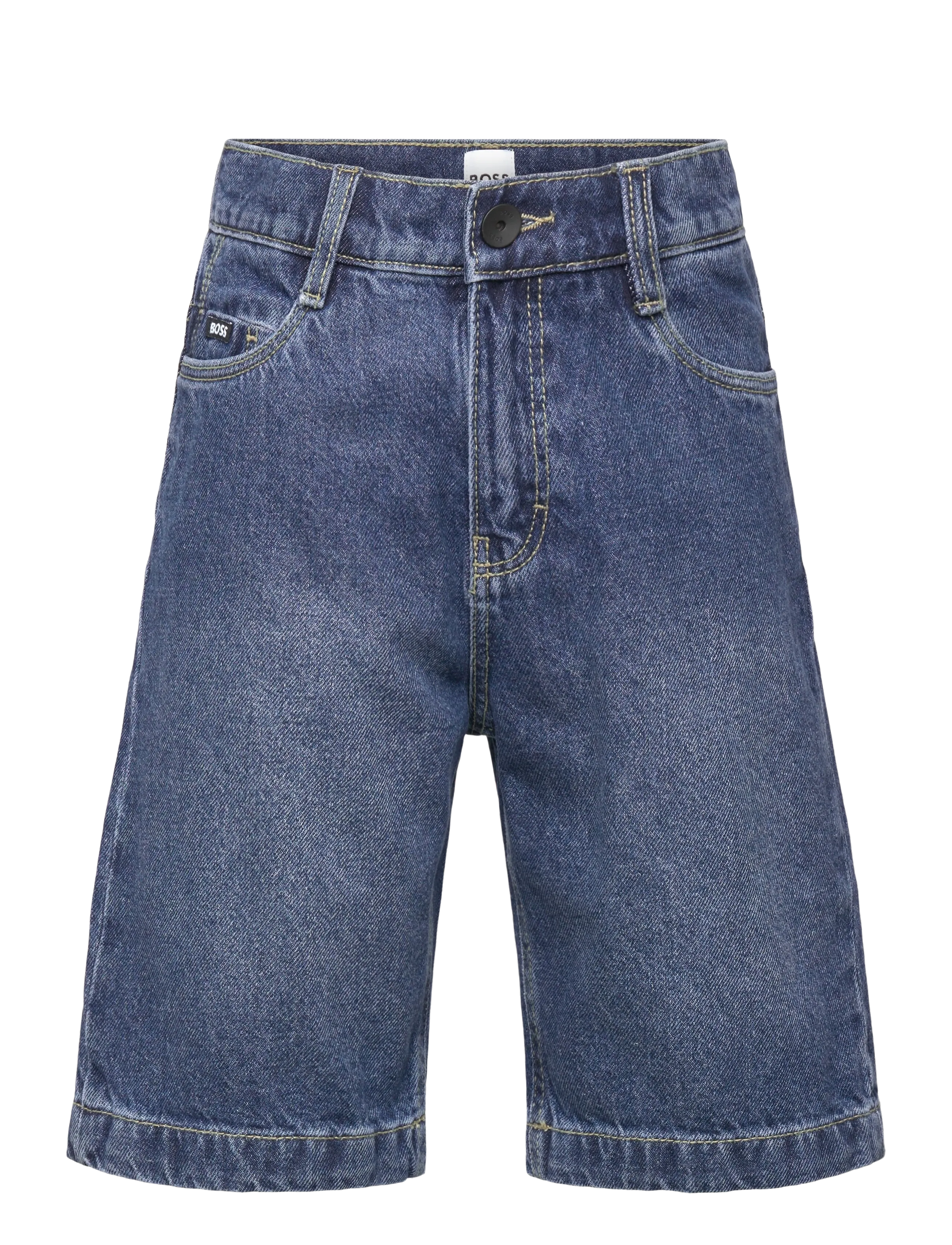 BOSS DENIM SHORTS - Nyheder - DOUBLE STONE + BRUSH / blue