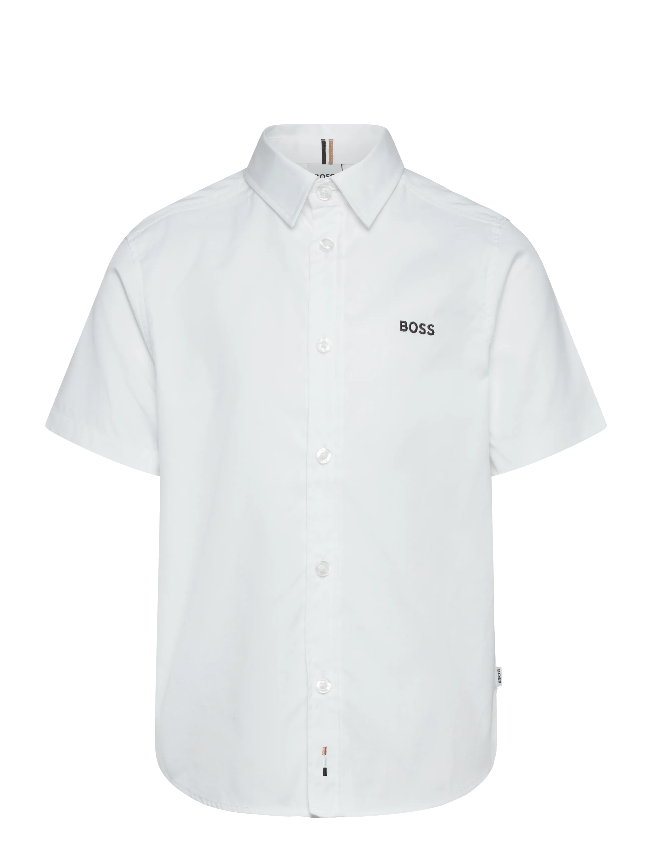 BOSS Short Sleeve Shirt, 110, Shirts, Weiß - Short-sleeved Kinder