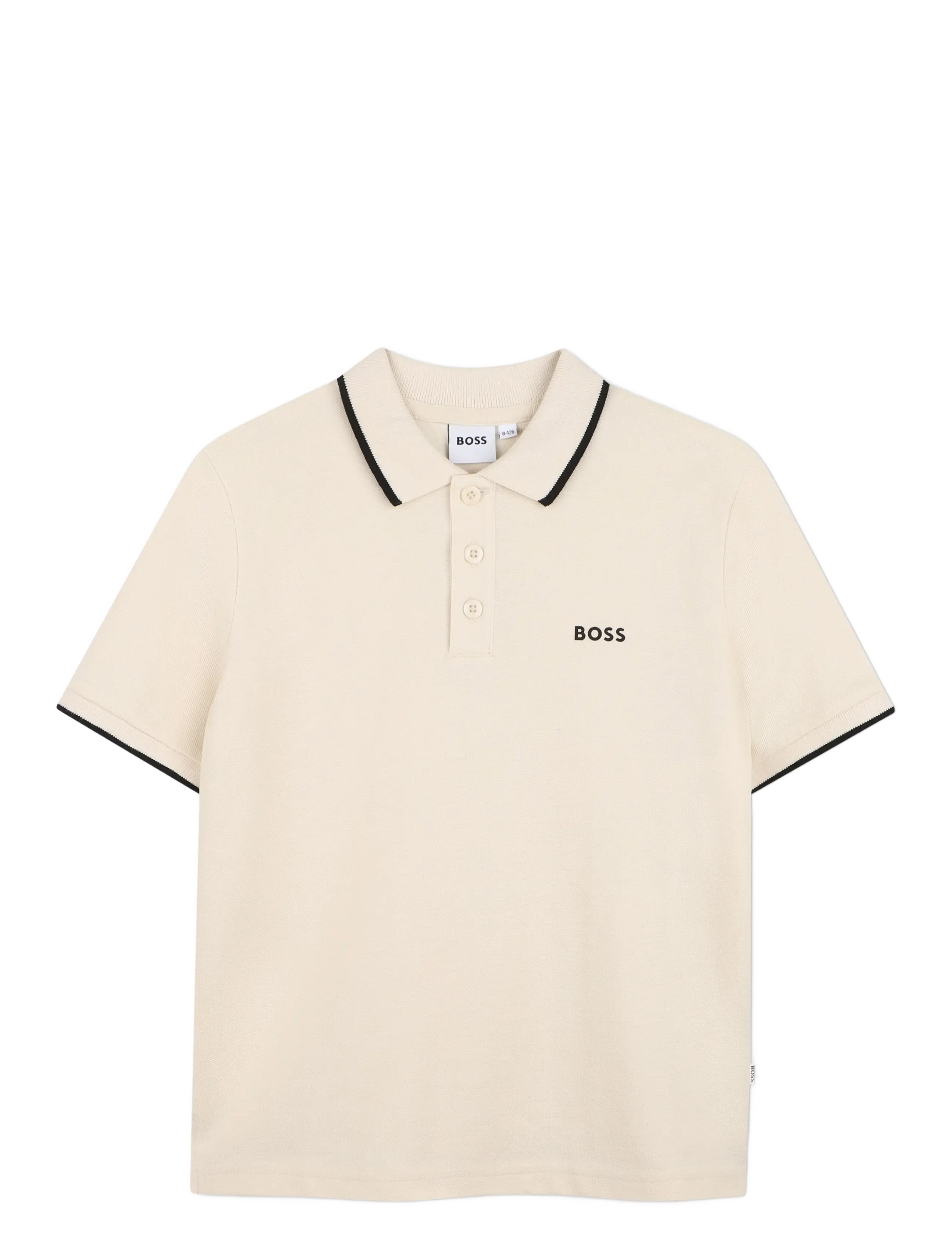 BOSS Short Sleeve Polo, 176, Polo Shirts, Beige - Short-sleeved Kinder