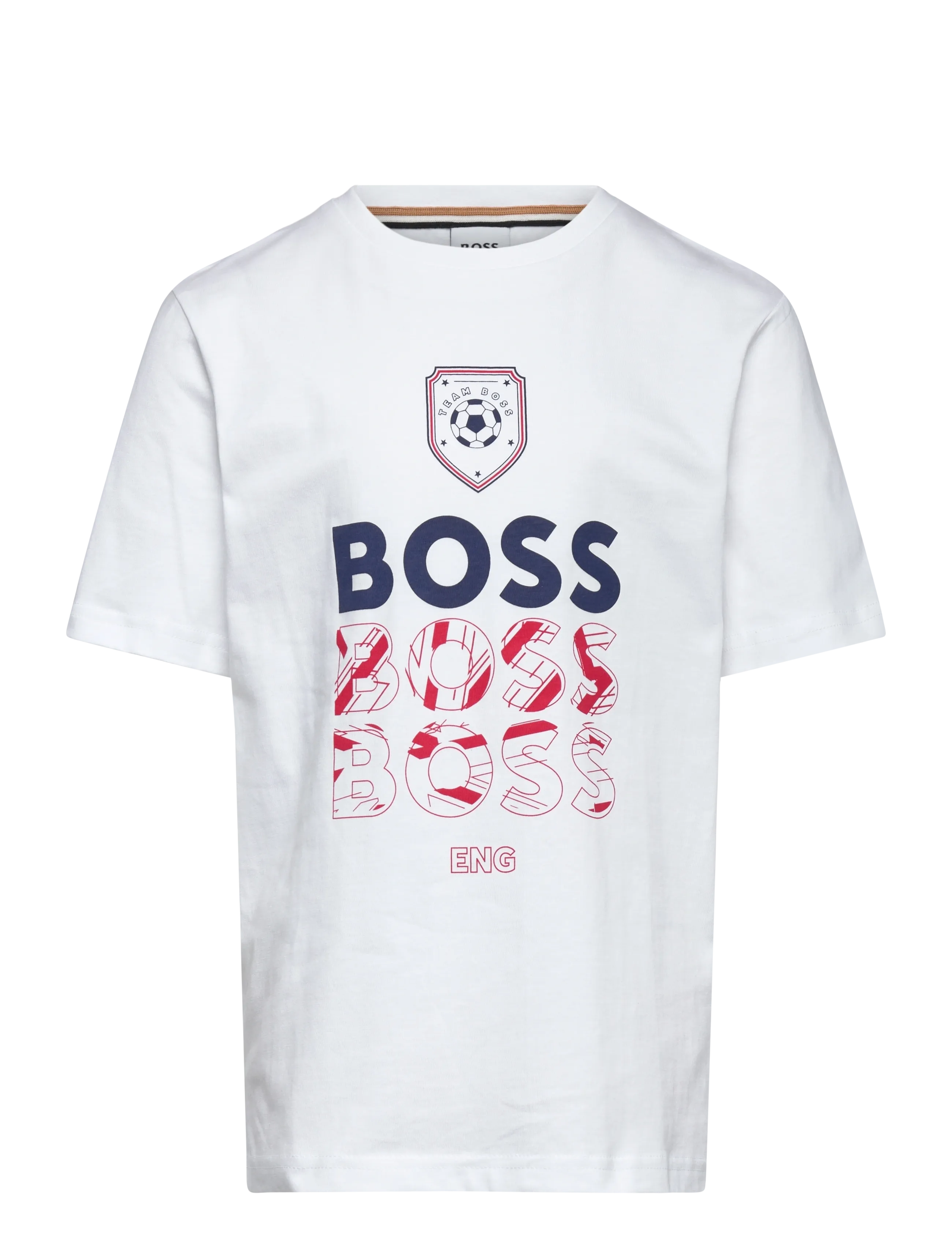 BOSS Short Sleeves Tee-Shirt, 104, T-shirts, Weiß - Short-sleeved, Kinder