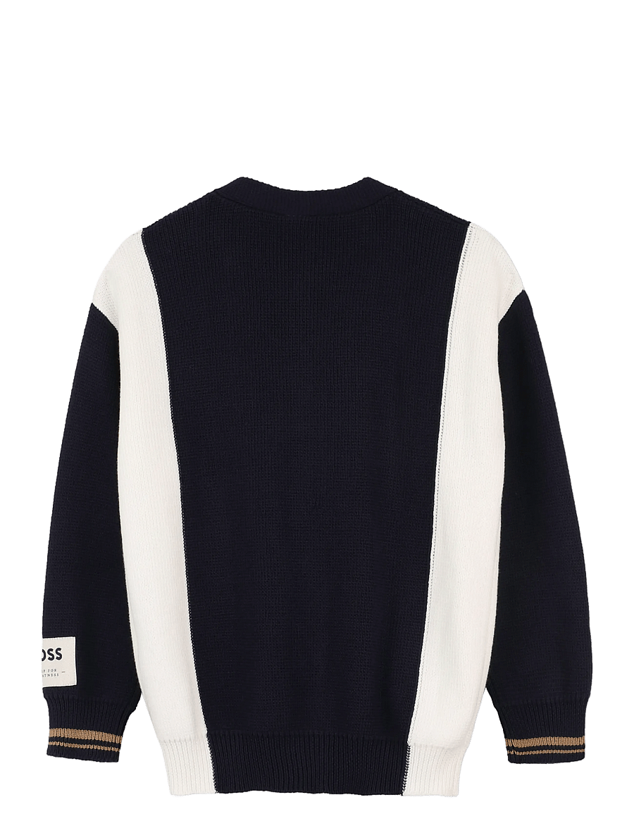 BOSS - KNITTED CARDIGAN - cardigans - navy - 2