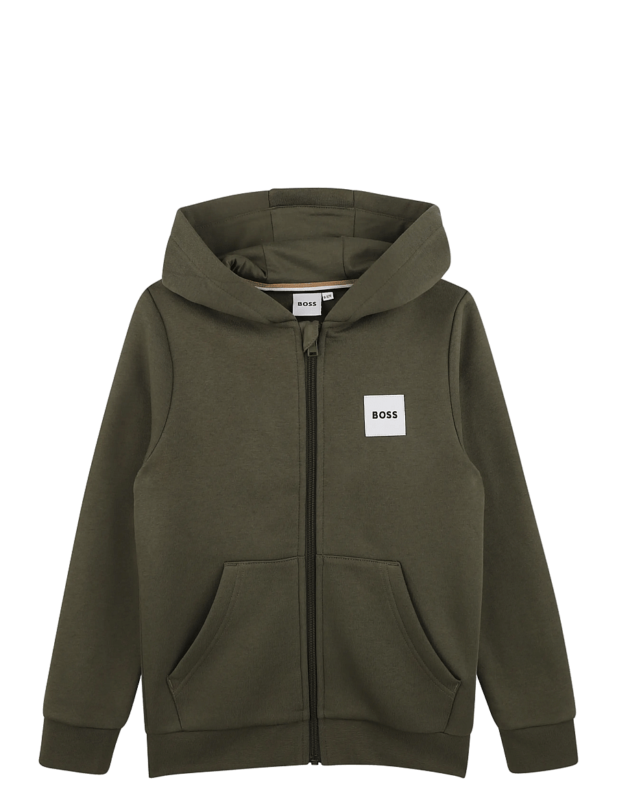BOSS - CARDIGAN SUIT - fliisjakid - olive night - 1