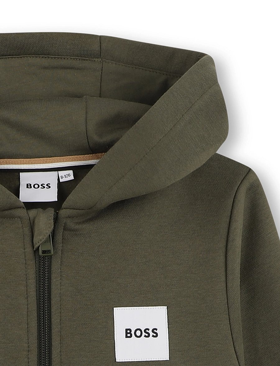 BOSS - CARDIGAN SUIT - fliisjakid - olive night - 3