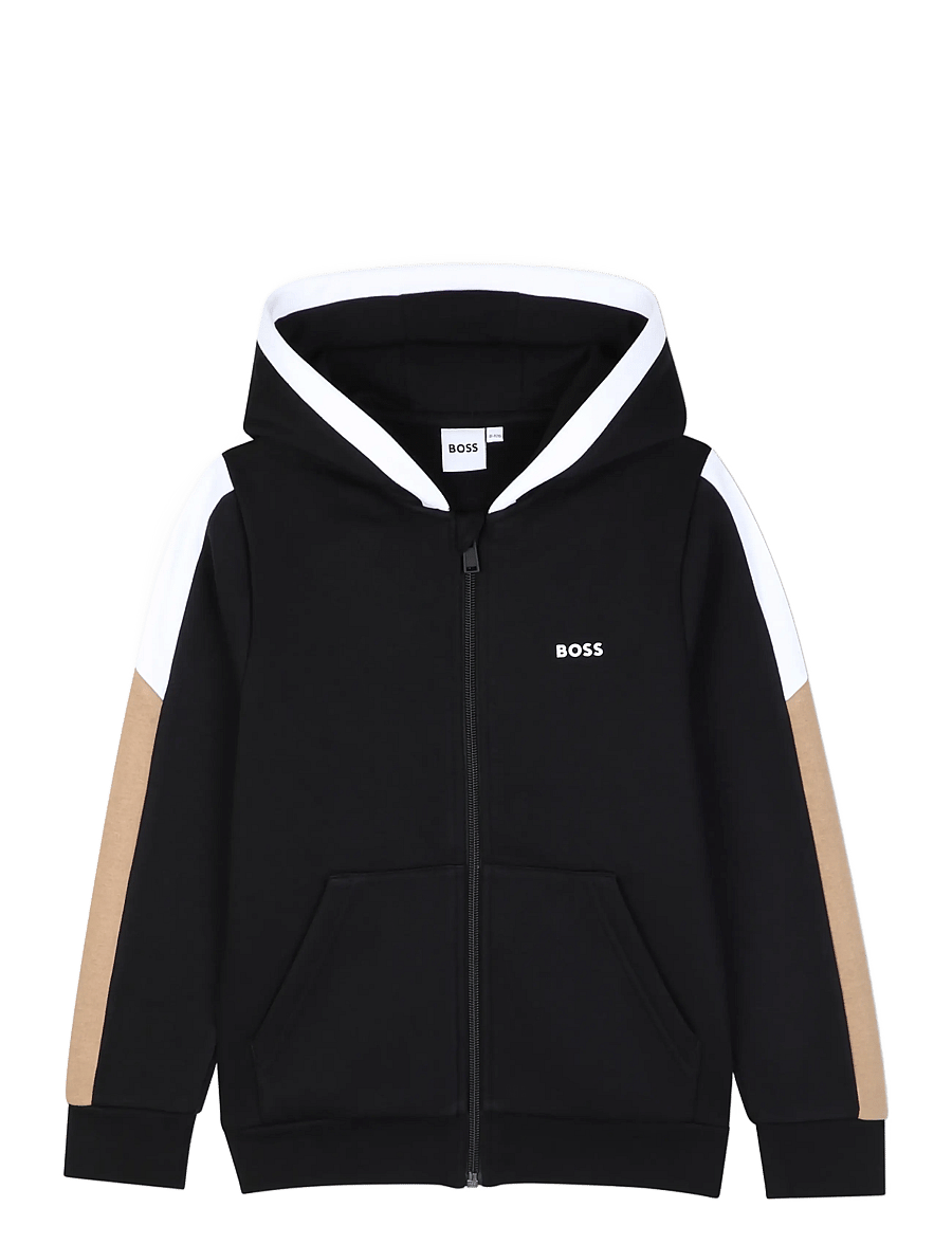 BOSS - HOODED CARDIGAN - fliisjakid - black - 0