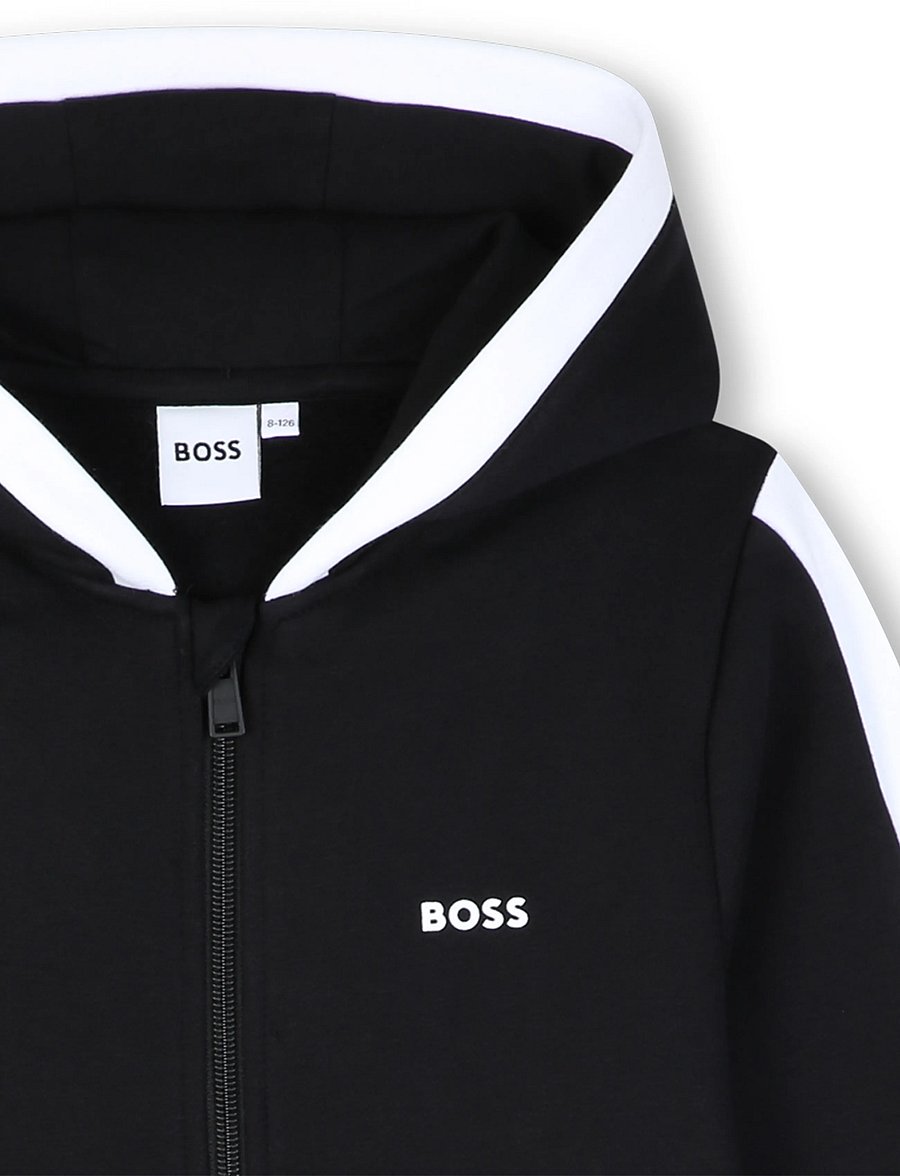 BOSS - HOODED CARDIGAN - fliisjakid - black - 2