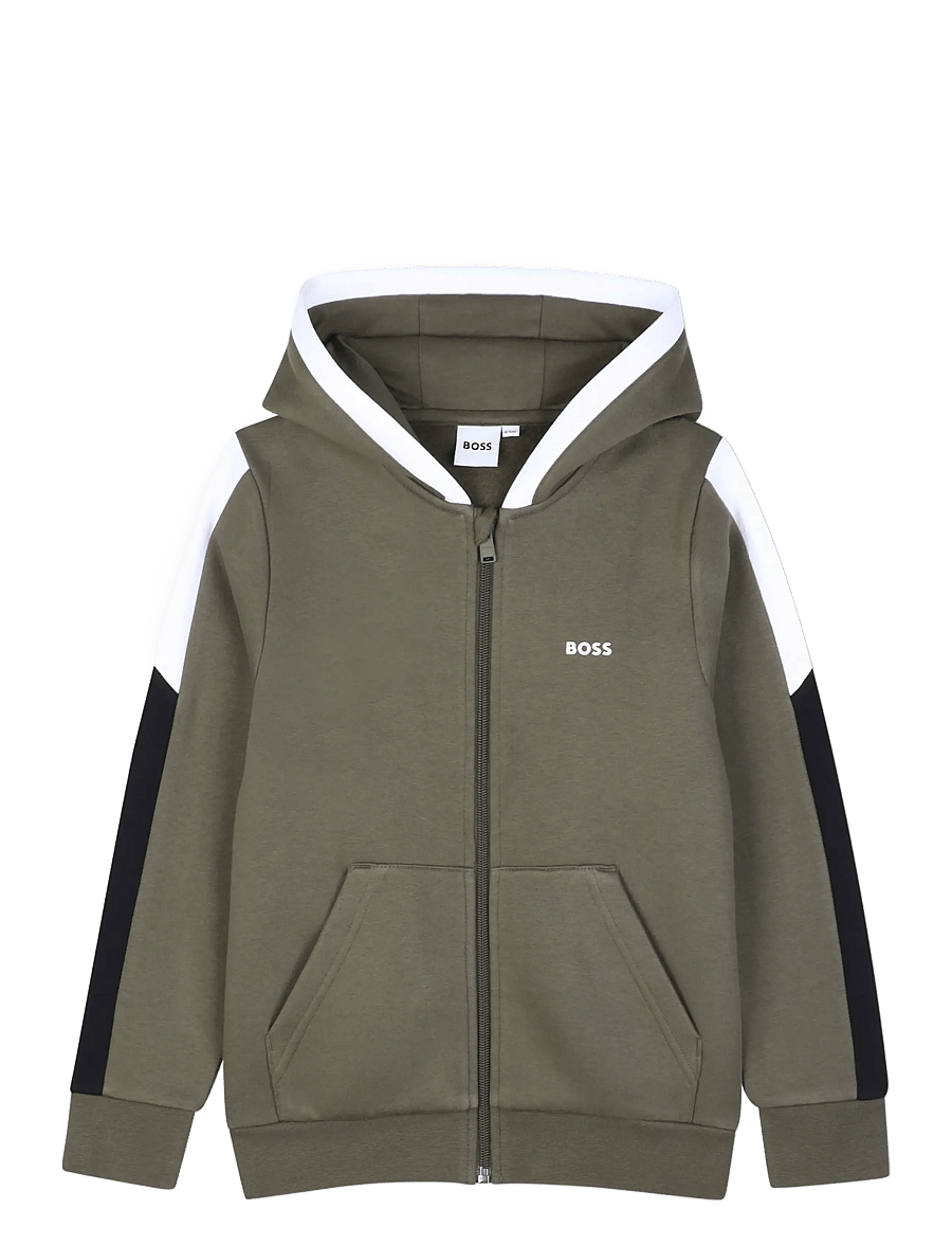 BOSS - HOODED CARDIGAN - fliisjakid - olive night - 0